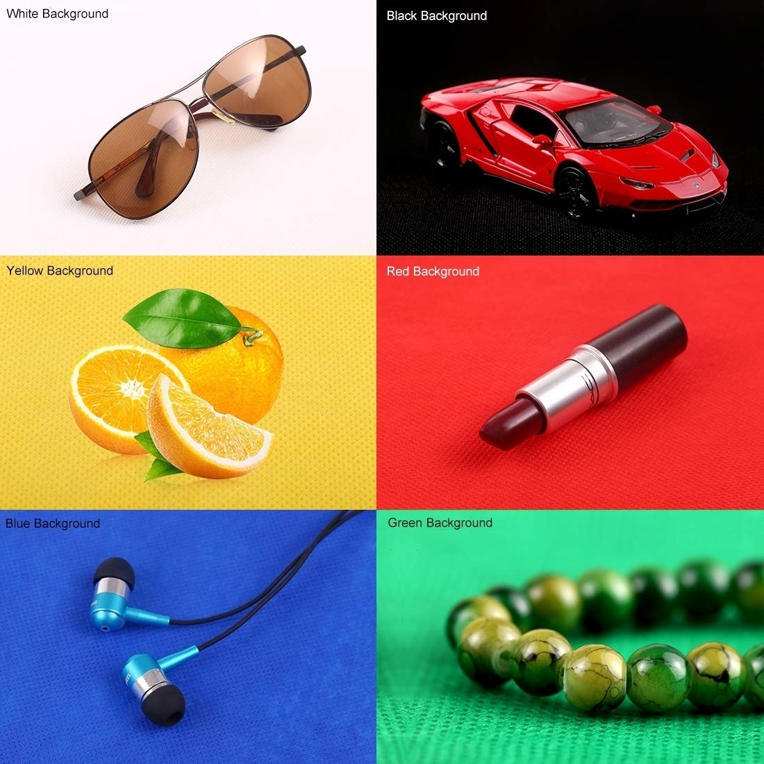 Photo Light Box 10'' Portable Folding Photography Light Tent Kit With 2 Light Bar  40Pcs Led Light And 6 Kinds Color Backgrounds