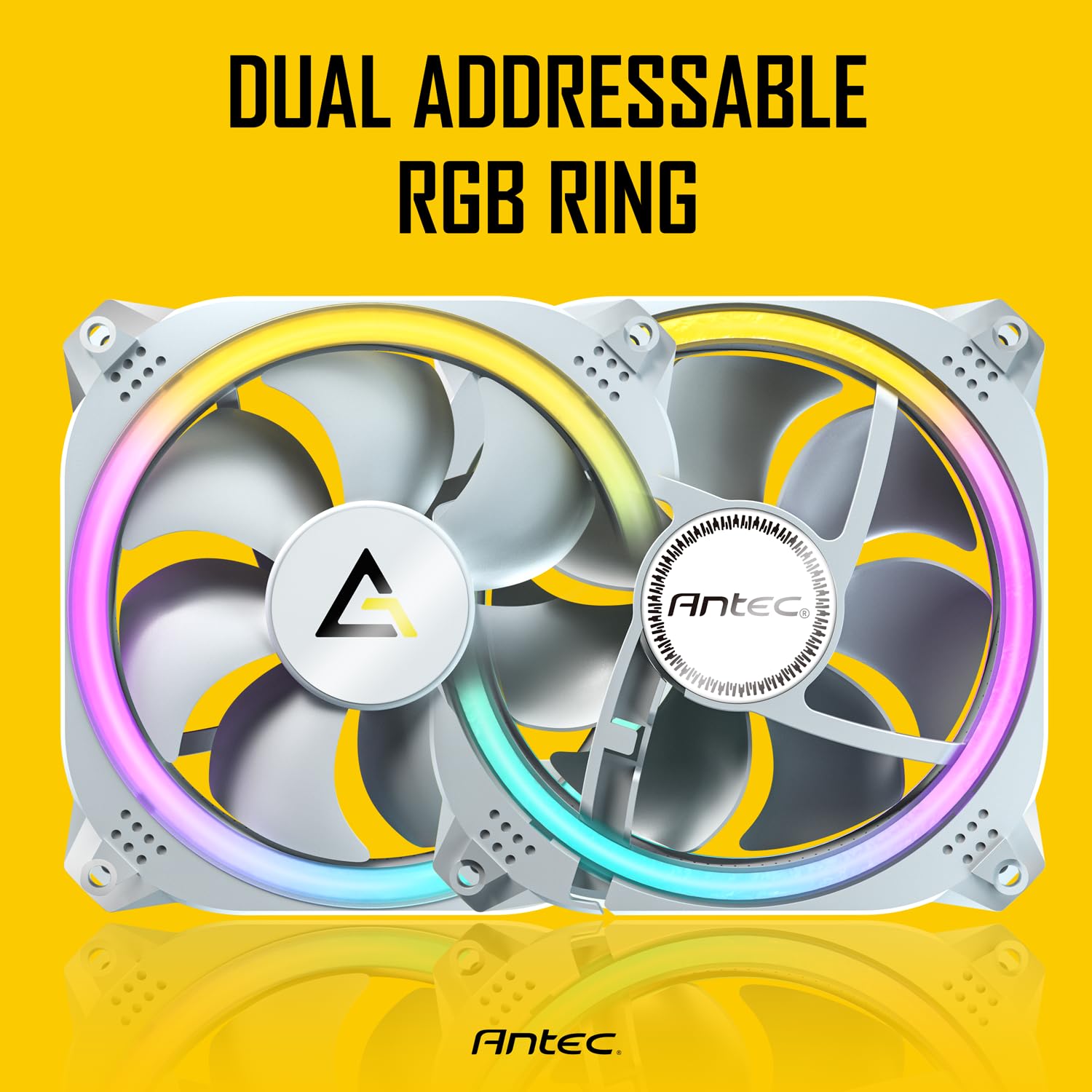Antec Rgb Case Fans, 120Mm Rgb Fan, 5V 3Pin Addressable Rgb Fans 120Mm, Motherboard Sync With 5V 3Pin, 120Mm Fan 5 Packs With Co