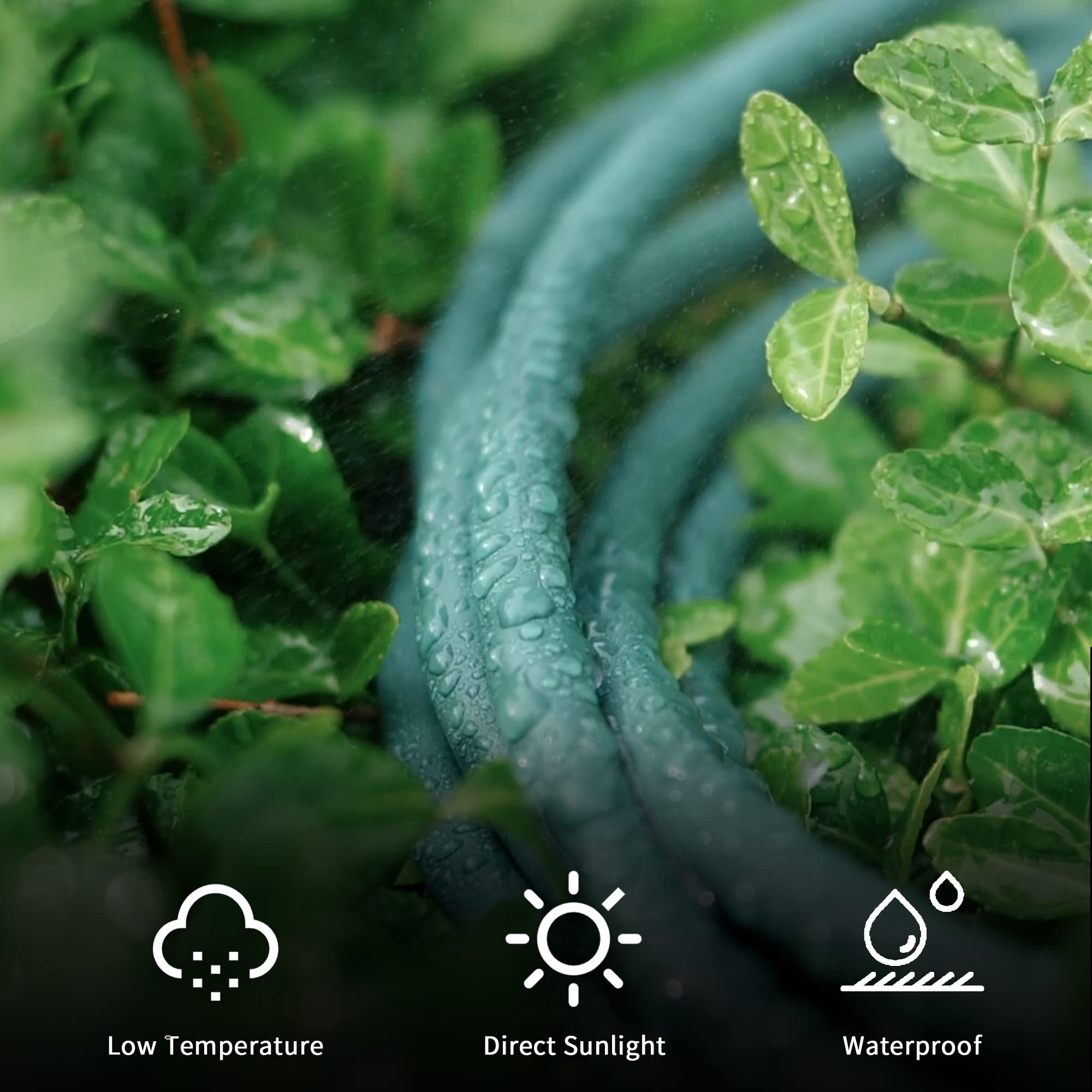 Yojoe Indoor Outdoor Extension Cord With Lighted End, 3 Prong 13A Weatherproof Power Extension Cord, 16 Gauge Heavy Duty 10 Ft G