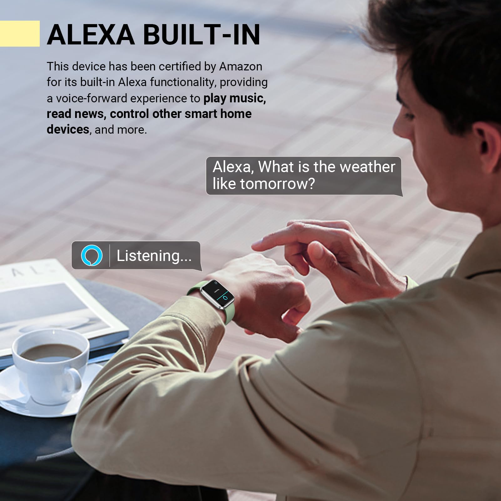 Quican Smart Watches For Women/Men, Smart Watch For Android Phones & Iphone, Fitness Watches For Women With Alexa, Call & Notifi