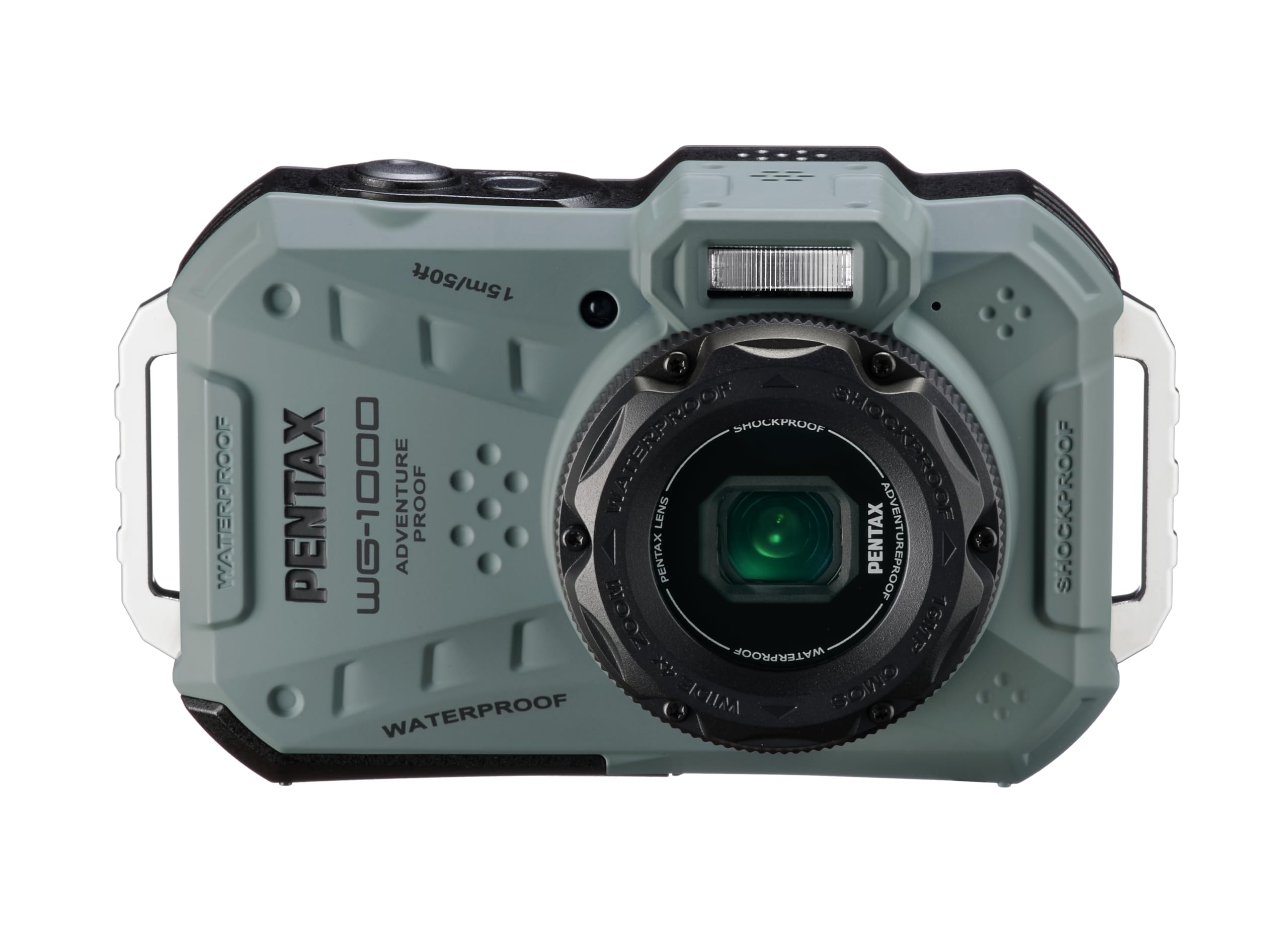 PENTAX WG-1000 Olive Waterproof Digital Compact Camera, Designed for Casual Outdoor and Underwater Photography, Waterproof to a