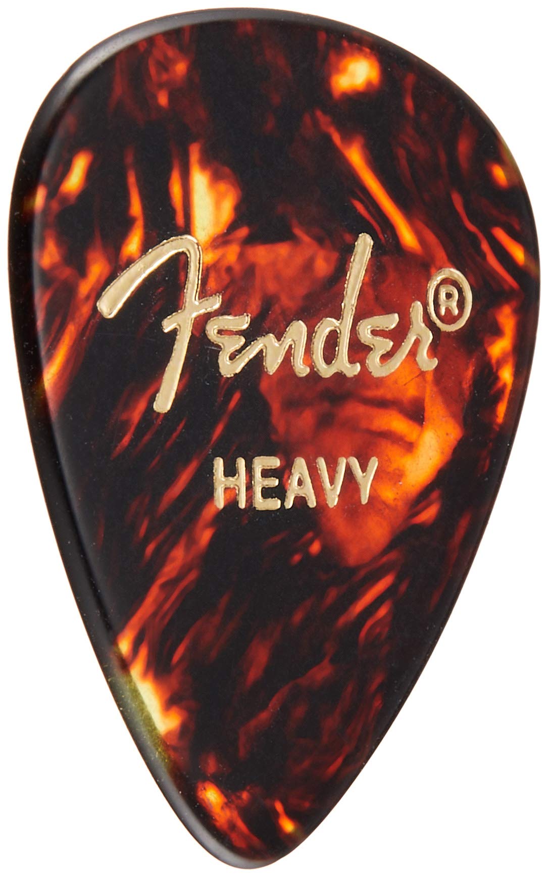 Fender Classic Celluloid Guitar Picks 451 Shape, Tortoise Shell, Heavy, 12 Pack