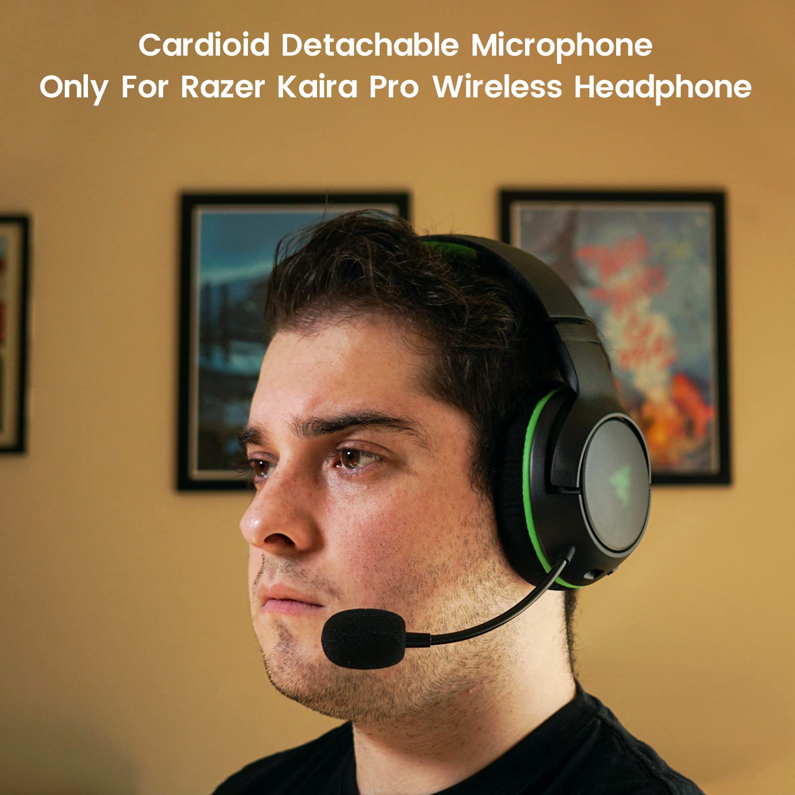 Kaira Pro Mic Replacement For Razer Kaira Pro Wireless Gaming Headset, 3.5Mm Detachable Noise Cancelling Microphone Boom For Xbo