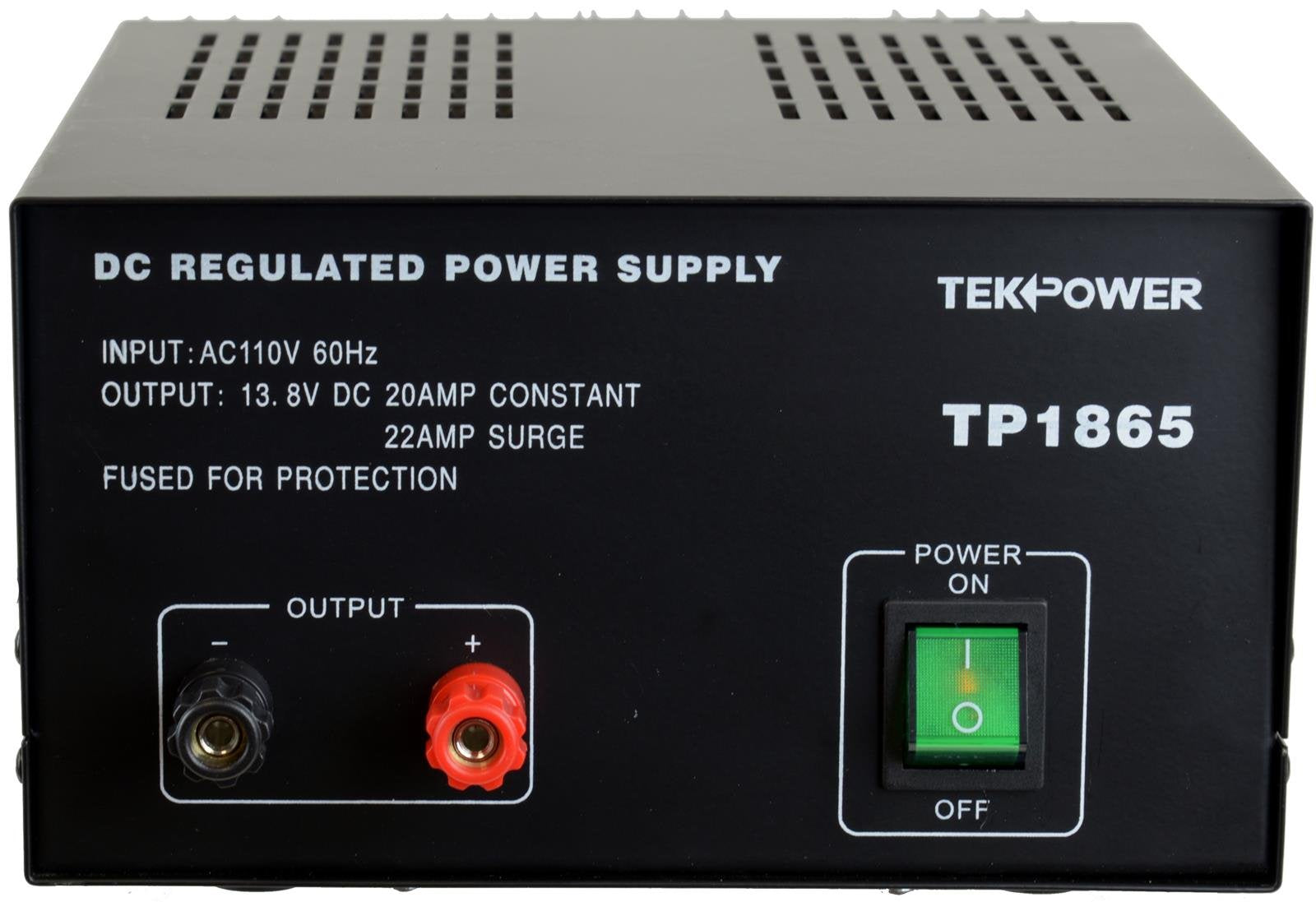 Tekpower Tp1865 22 Amp Dc 13.8V Regulated Power Supply With Fuse Protection
