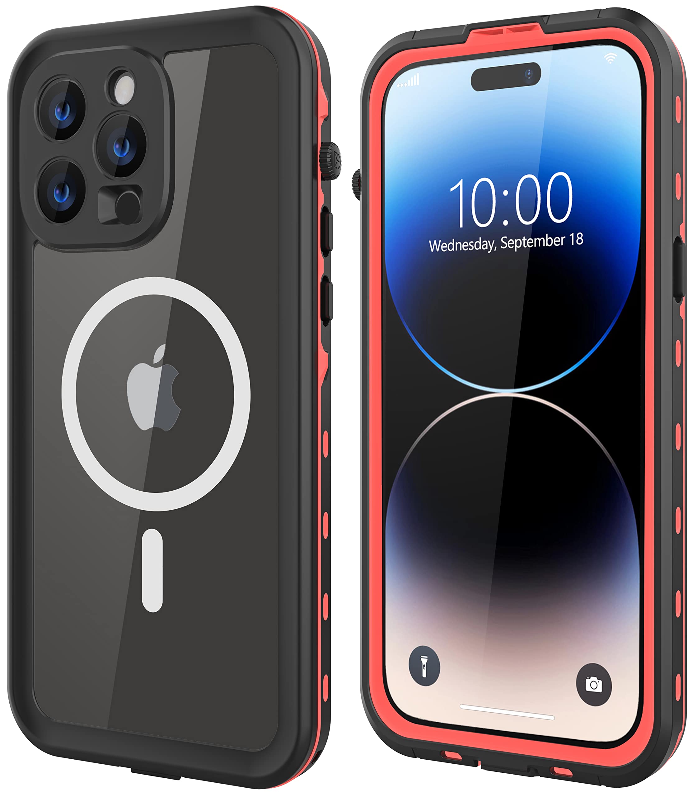 Guirble Design For Iphone 14 Pro Waterproof Case, Shockproof Dustproof Phone Case For Iphone 14 Pro With Screen Protector, Full