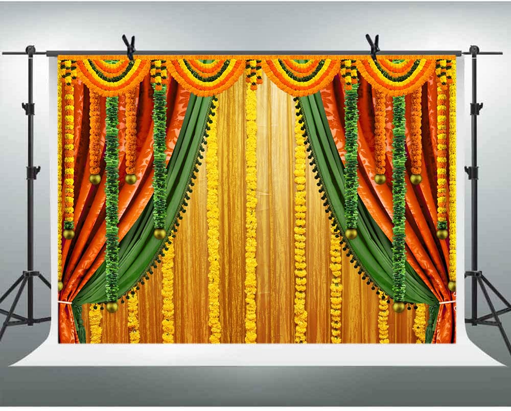 Lofaris India Pooja Photography Backdrop Puja Ganpati Pooja Traditional Mehndi Festival Background Decorations Wedding Party Mar