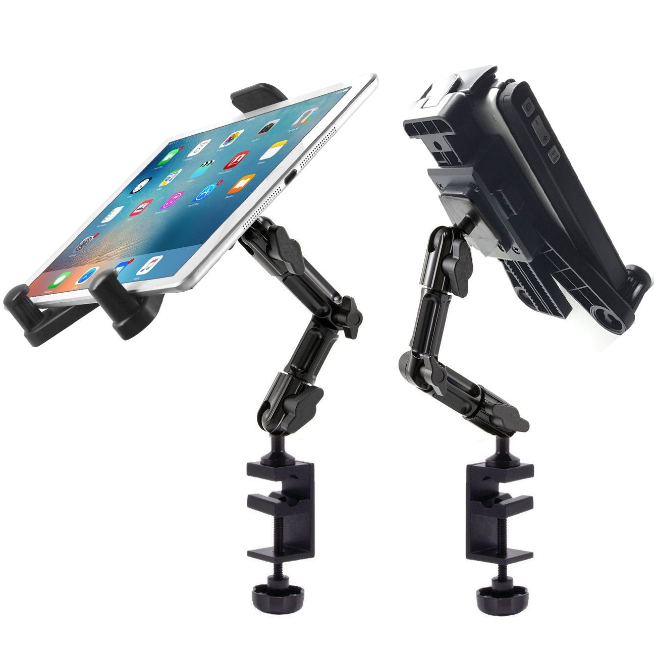 Chargercity Heavy Duty Aluminum Alloy Pole/Bar Mic Microphone Cymbal Stand Tablet Smartphone Holder Zoom Meeting Clamp Mount For