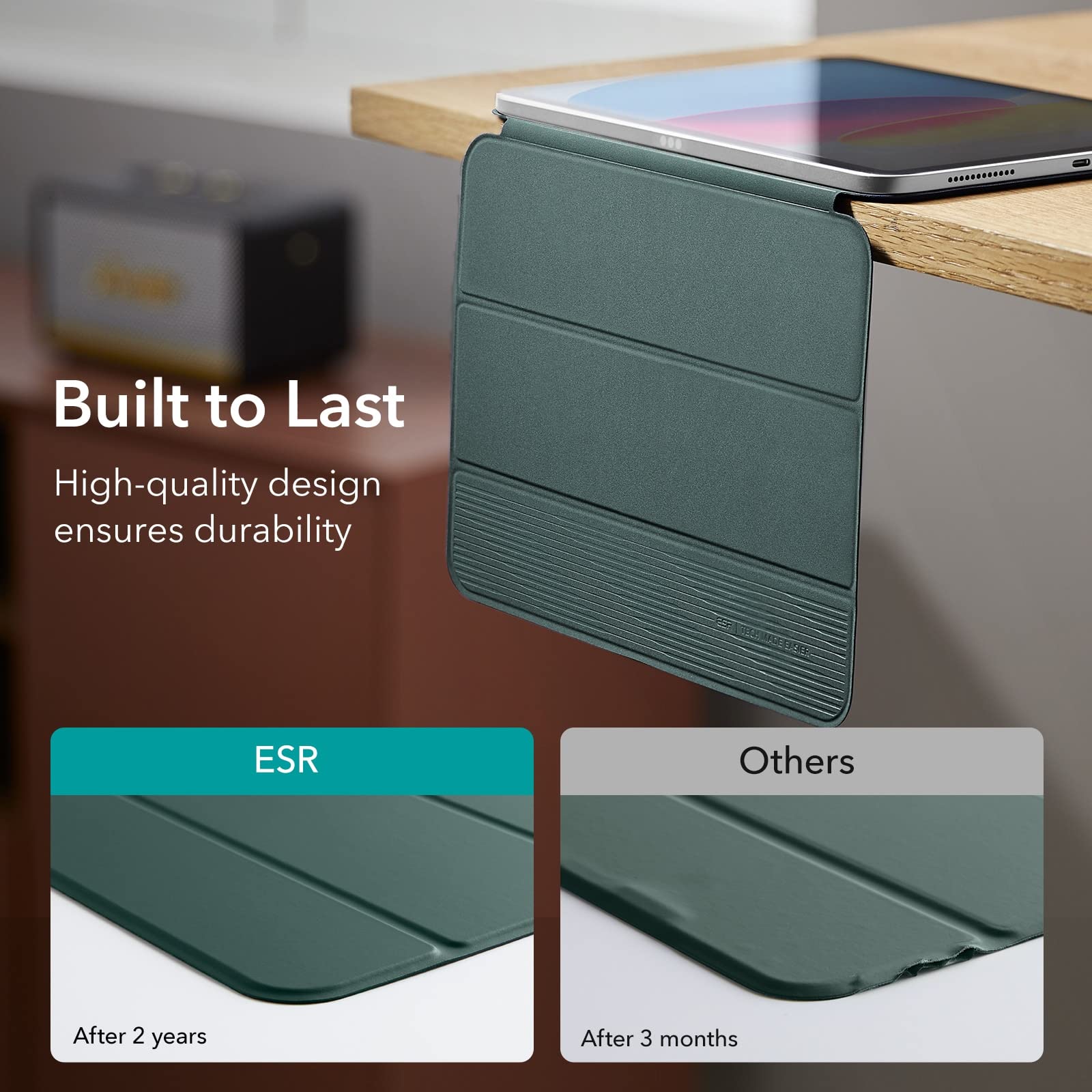 Esr For Ipad(A16) 11Th/10Th Generation Case(2025/2022,10.9 Inch), Convenient Magnetic Attachment, Two-Way Trifold Stand, Lightwe