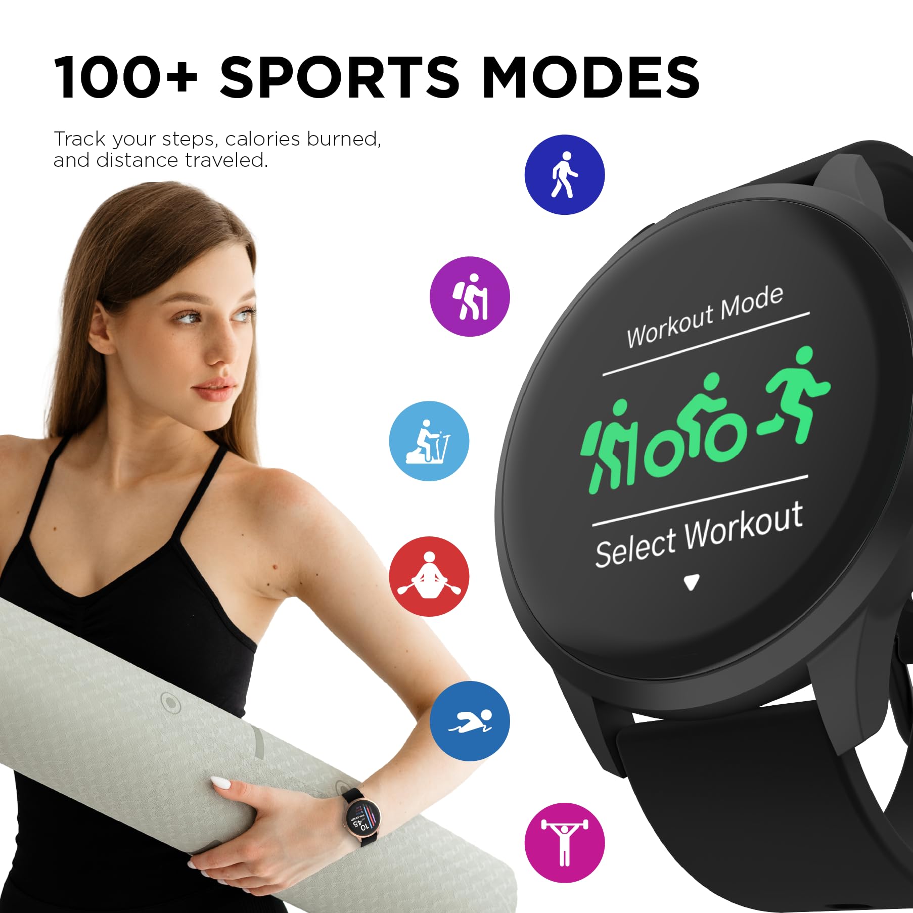 Itouch Sport 4 Smartwatch   Fitness Tracker, Heart Rate Monitor, Customizable Watch Face   Activity And Calorie Tracker   100+ S