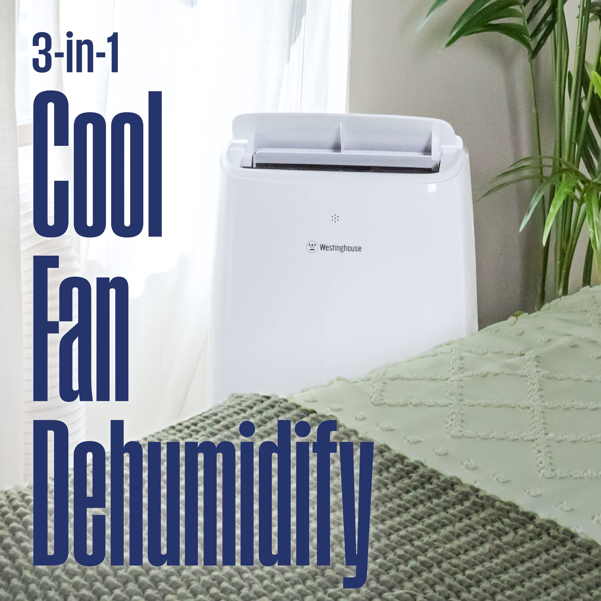 Westinghouse 14,000 Btu Air Conditioner Portable For Rooms Up To 700 Square Feet, Portable Ac With Home Dehumidifier, Smart App,
