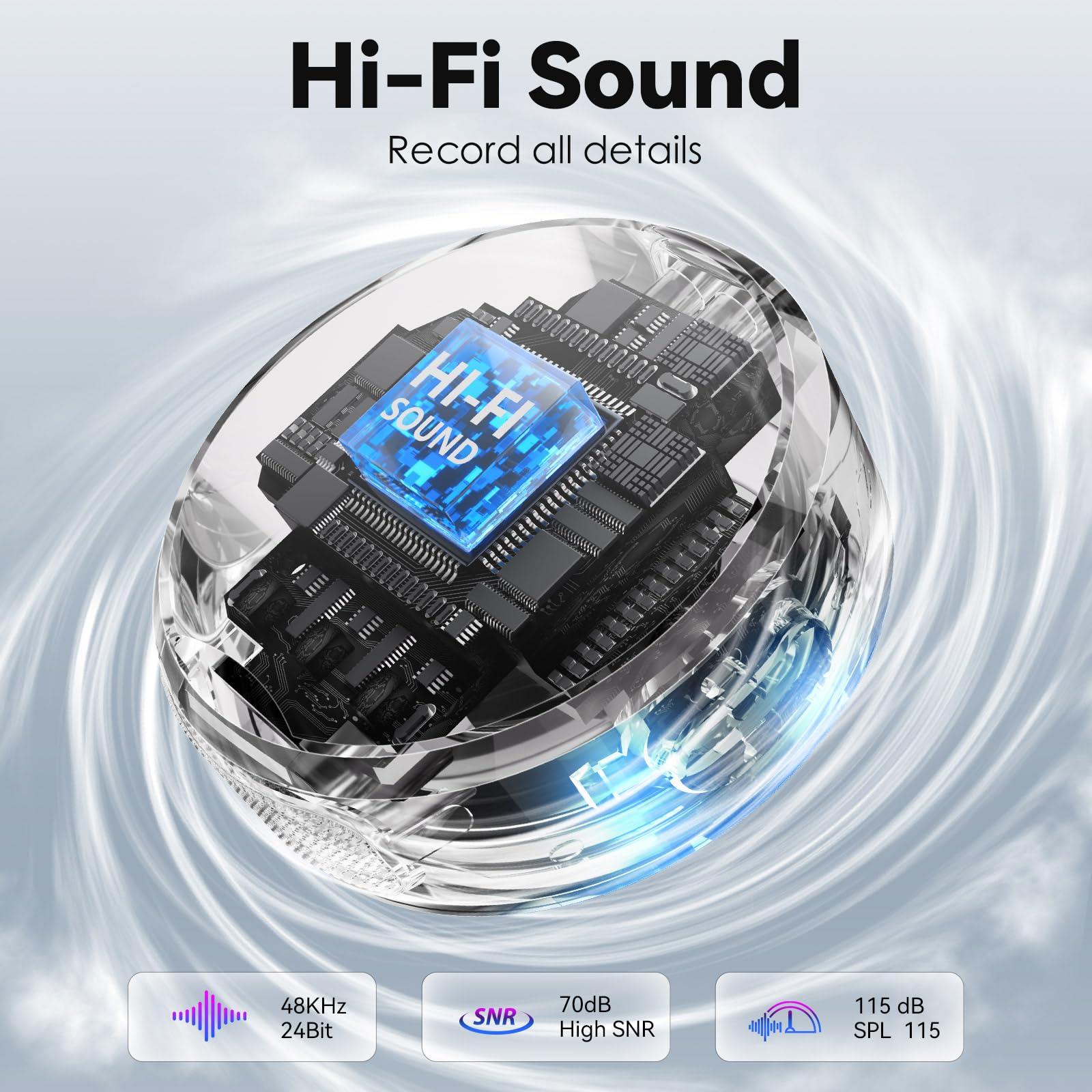 Gamiity Wireless Lavalier Microphone For Iphone 15/16 & Android, Usb C Mini Lapel Microphone Wireless, Hi Fi Audio, Noise Cancel