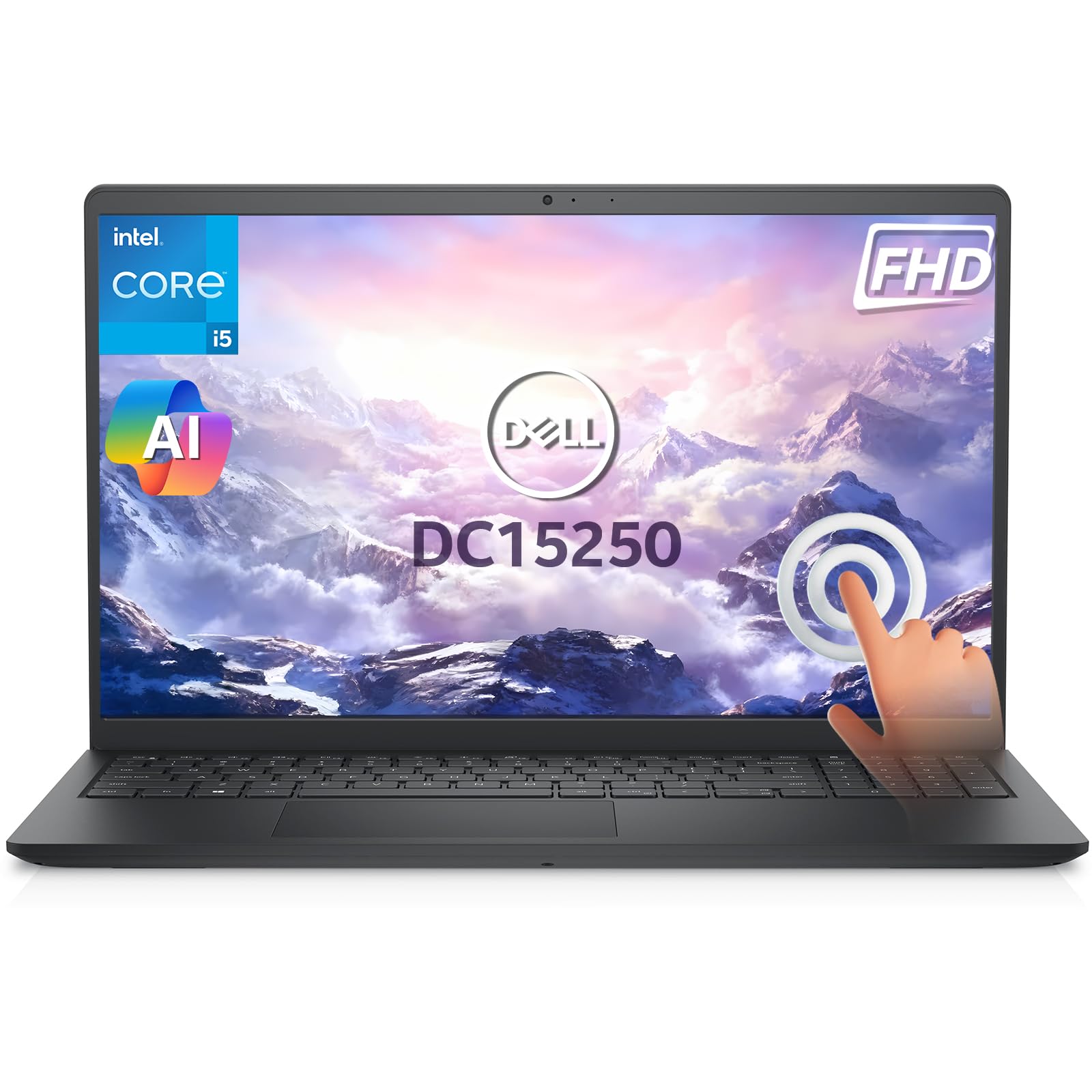 Dell 15 DC15250 15.6 FHD Touchscreen Laptop, Intel Core i5-1334U, Copilot AI, 32GB Ram & 1TB SSD, Windows 11 Pro and 1 Year Micr