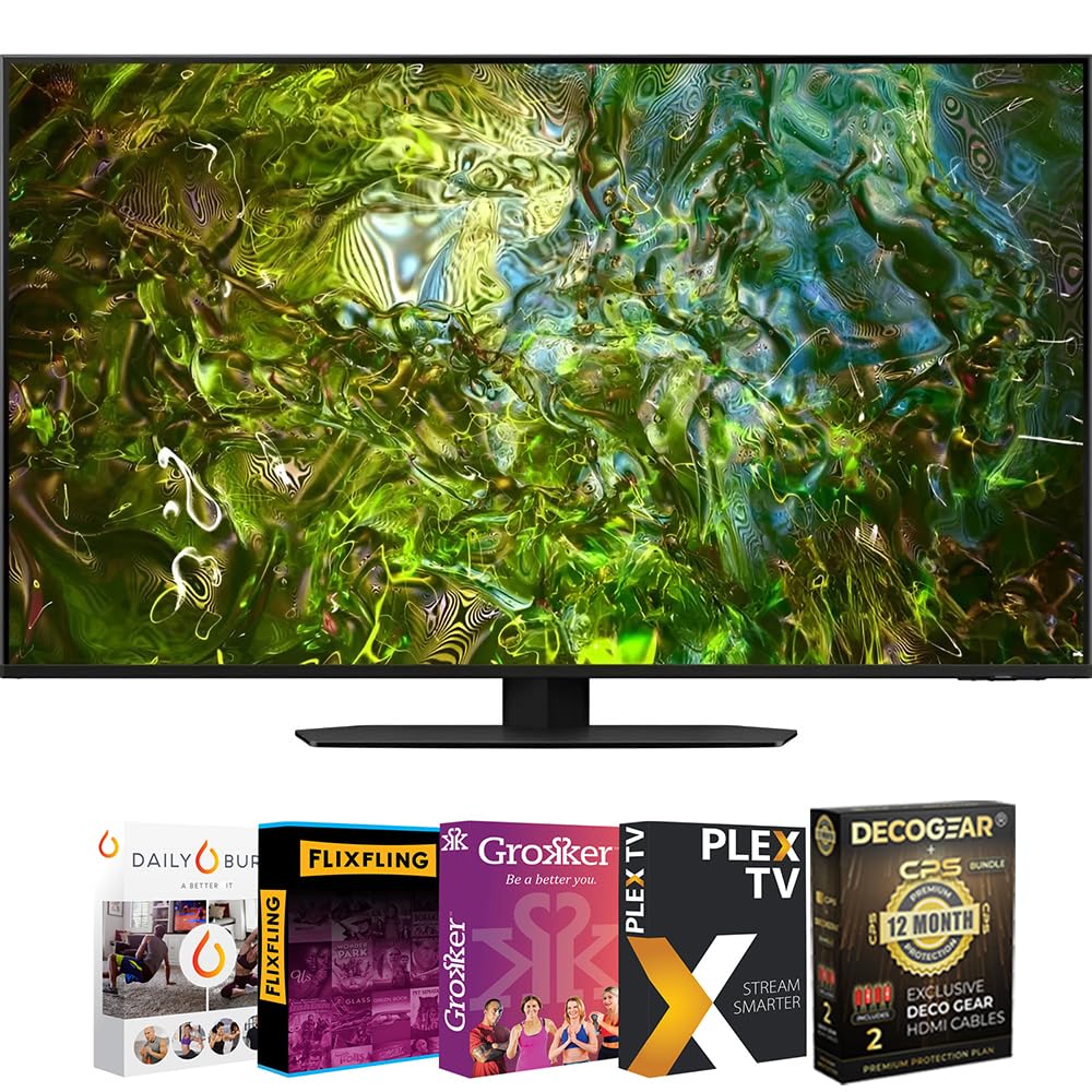 Samsung Qn50Qn90Da 50 Inch Neo Qled 4K Smart Tv (2024) Bundle With Movies Streaming + Deco Gear 2X 4K Hdmi 2.0 Cable W/Copper Co