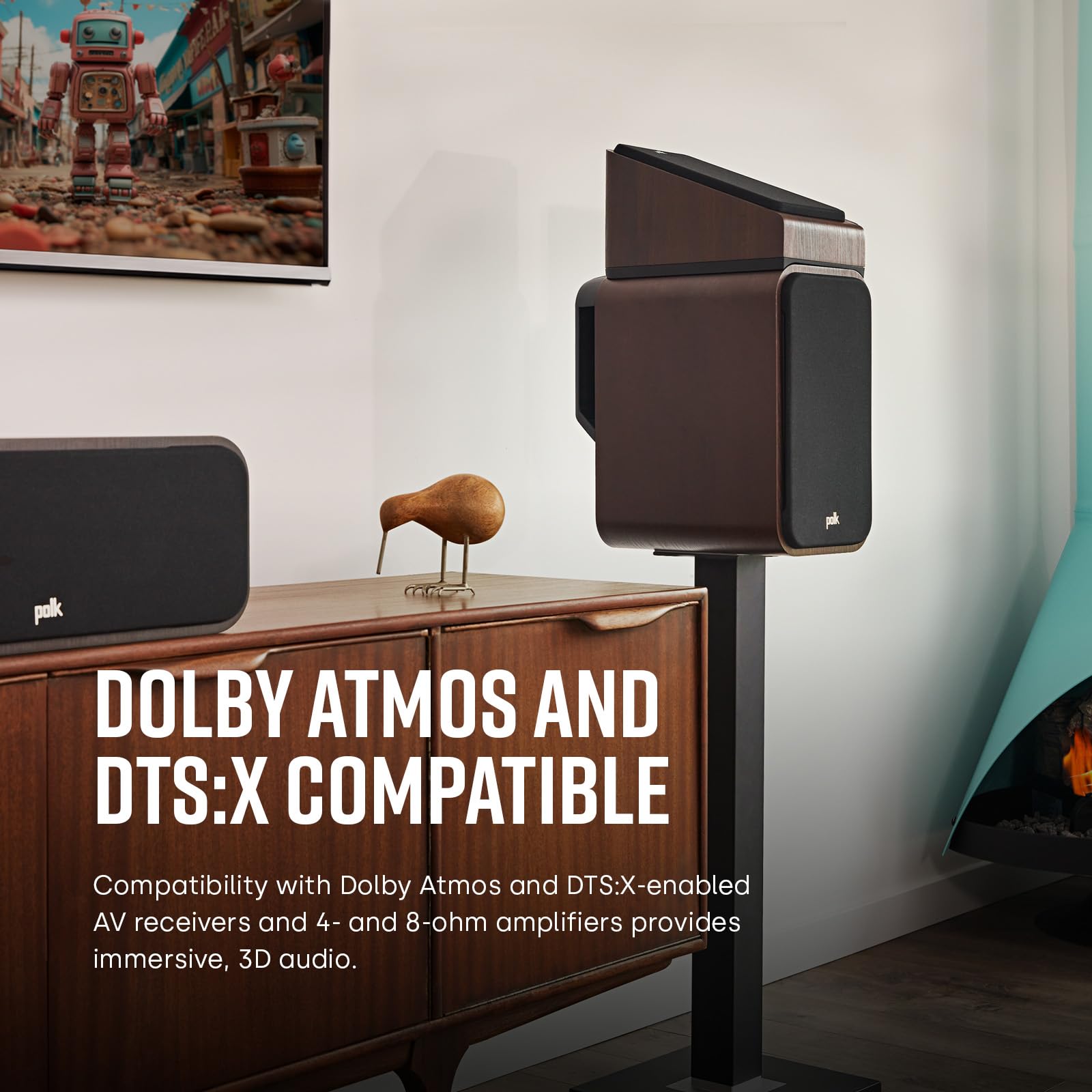 Polk Signature Elite Es20 Bookshelf Speaker   Hi Res Audio Certified, Dolby Atmos & Dts:X Compatible, 1'' Tweeter & 6.5'' Woofer