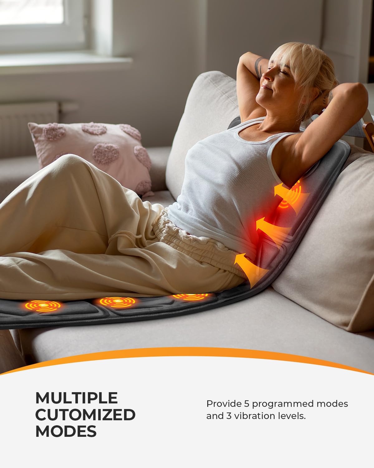 Coococo Full Body Massage Mat With Heat, Valentines Day Gifts For Dad Men Women Guys, 10 Motors Vibrating Massage Mattress, Mass