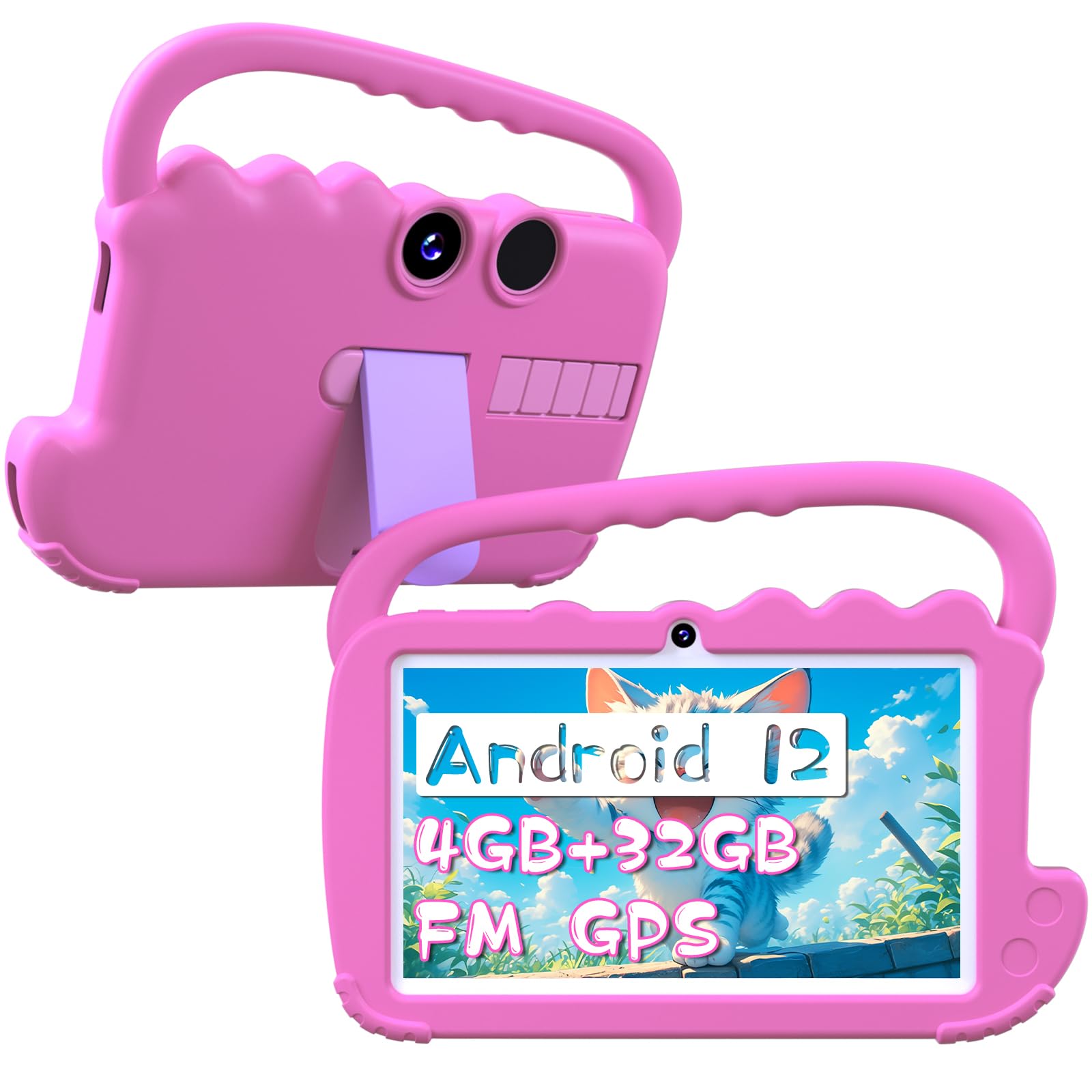 Yqsavior Kids Tablet 7 Inch, Android 12 Tablet For Kids, 4Gb Ram 32Gb Rom Toddler Tablet, Bluetooth, Ips Screen, Parental Contro