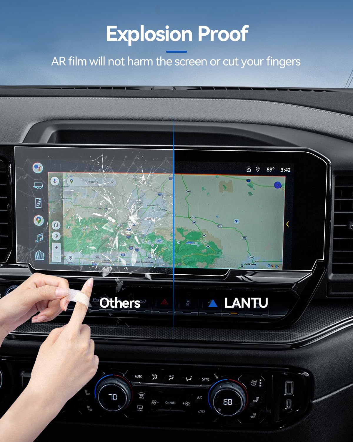 Lantu 2 Pack Silverado Screen Protector For 2022 2024 Gmc Sierra&Chevrolet Silverado 1500&2024 Chevy Silverado/Sierra 2500Hd 350