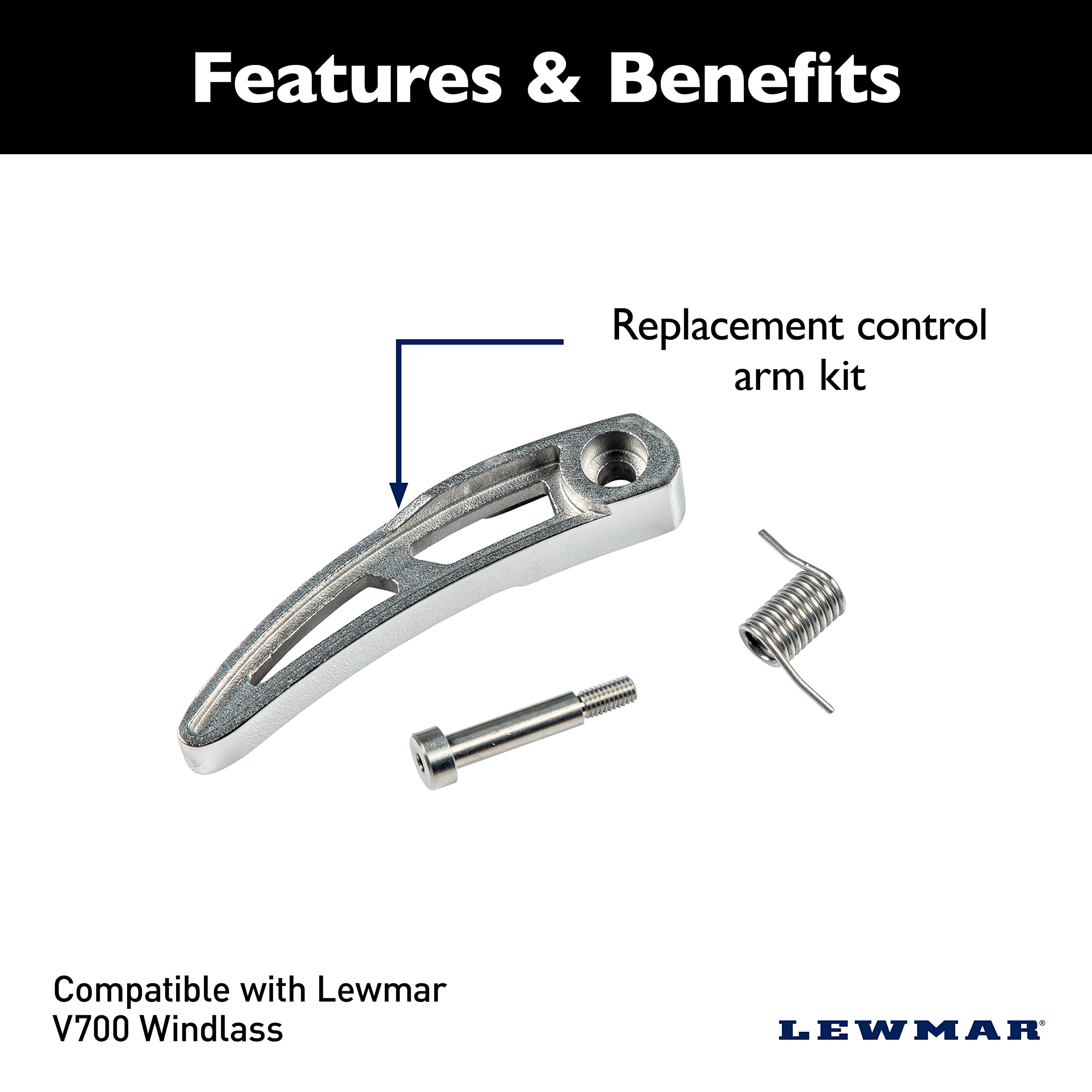 Lewmar Replacement Control Arm Kit For V700 Boat Anchor Windlasses - 2020200915,WBAUVB00AJVHO5Y