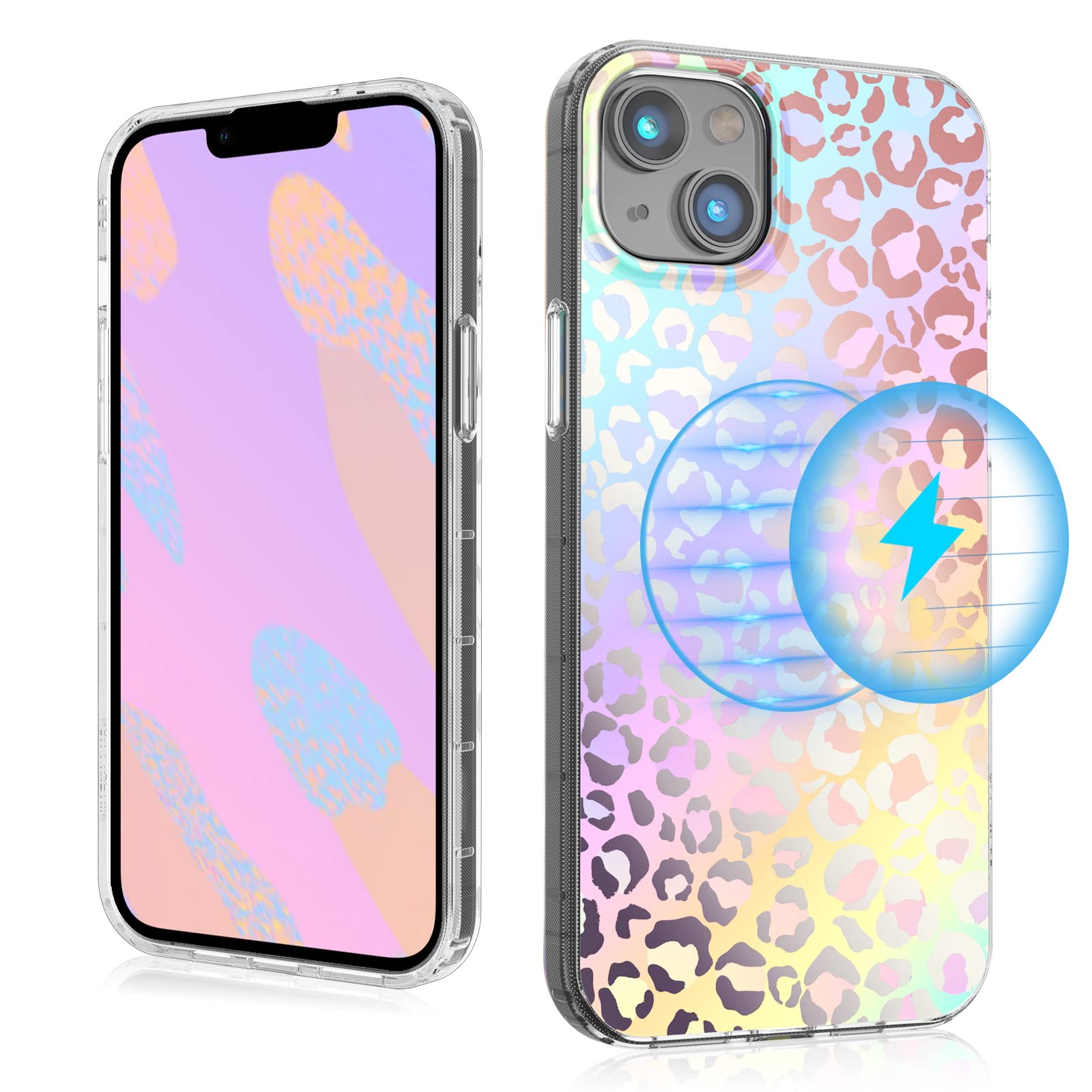 MYBAT PRO Magnetic Slim Case for iPhone 14 Plus Case 6.7, Compatible with MagSafe, Mood Series for Women Girls, Military Grade D