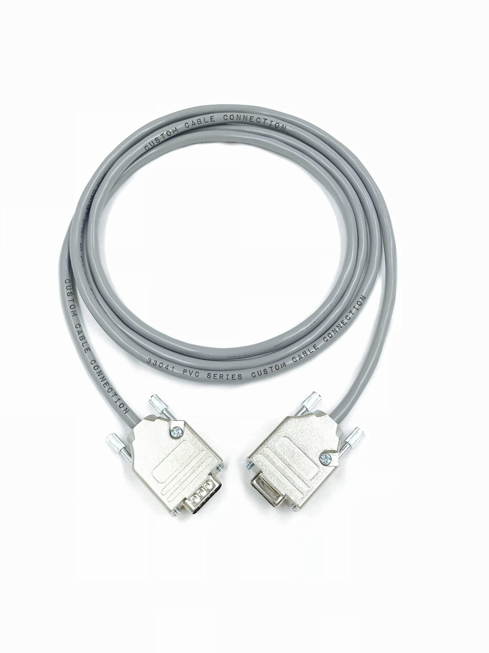 1 Foot Db9 Male To Female Rs232 Extension Serial Cable   24 Awg With Grey Pvc Jacket   Made In Usa By Custom Cable Connection