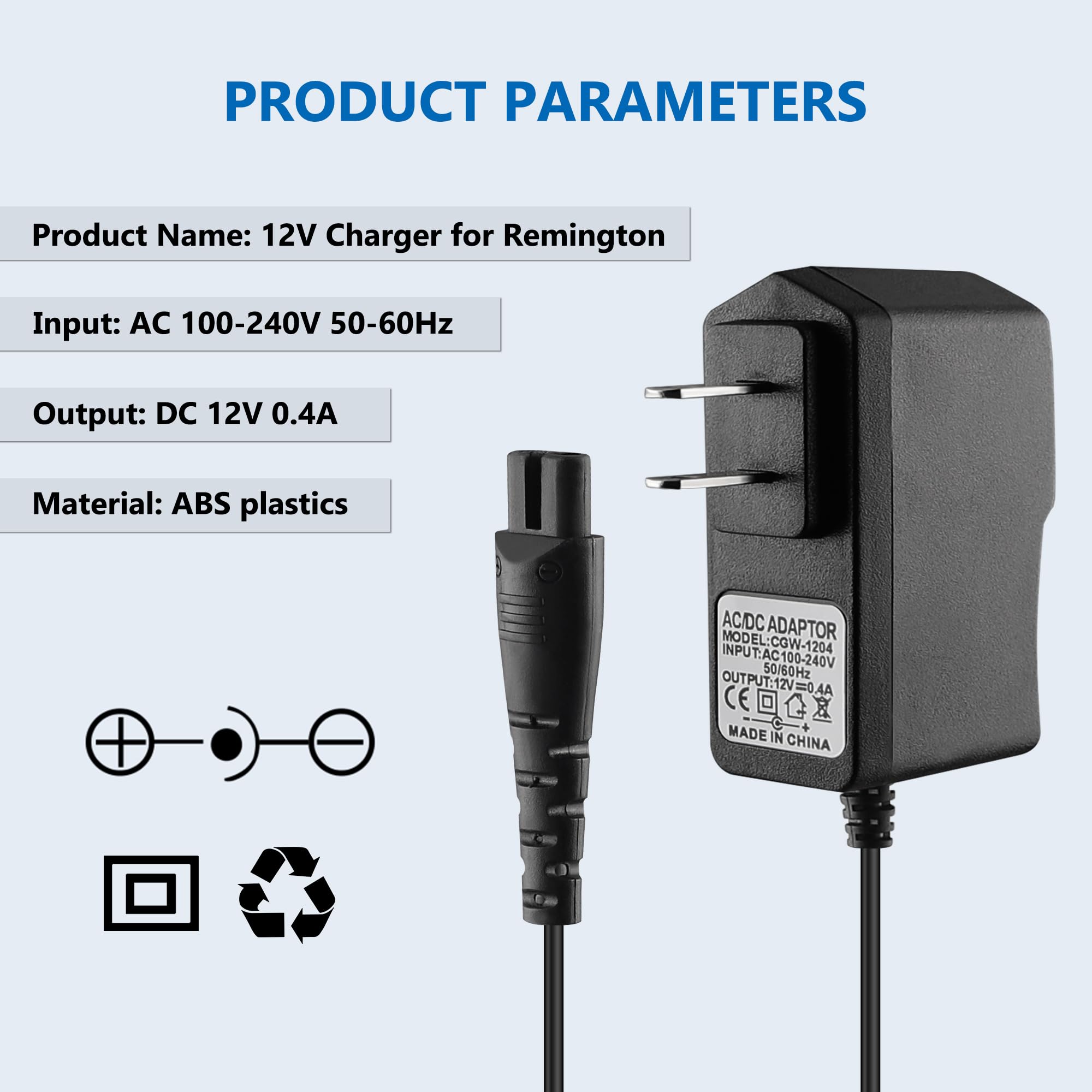 Fnktql 12V For Remington Shaver Charger Pa 1204N, Replacement For Remington Shaver F5 5800 F5800 F7800 F5790 F4790 Fr750 Ms 280