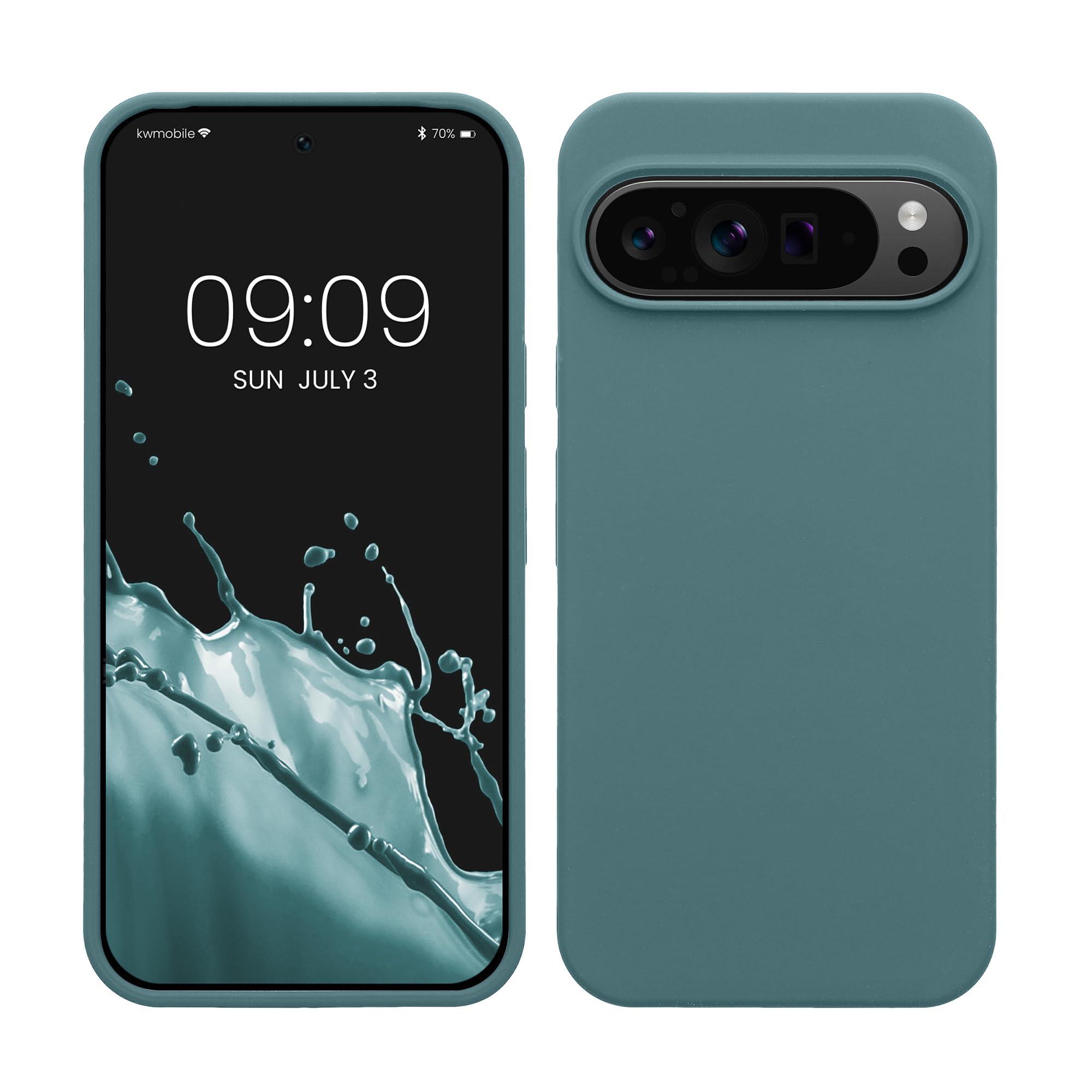 kwmobile Case Compatible with Google Pixel 9 Pro XL Case - TPU Silicone Phone Cover with Soft Finish - Arctic Night