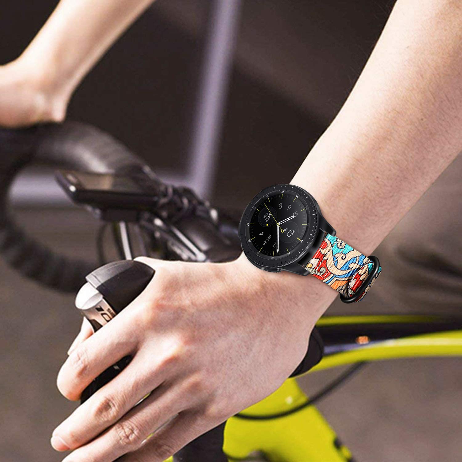 Fintie For Galaxy Watch 42Mm / Galaxy Watch Active Bands, 20Mm Soft Nylon Replacement Strap Band With Adjustable Closure For Sam