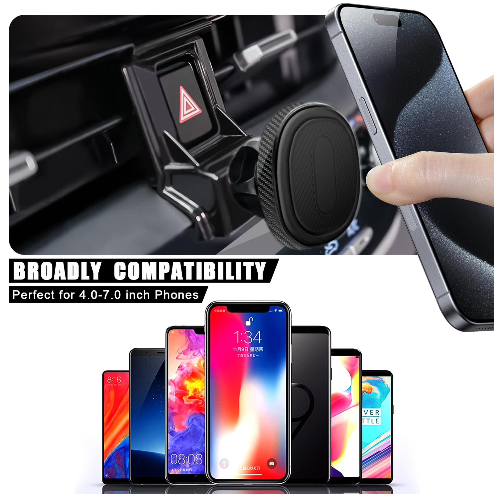 Mengfly Car Phone Holder, Car Mount, For Toyota Corolla 2024 2023 2022 2021 2020, Air Vent Phone Stand, Auto Dashboard, Sticker