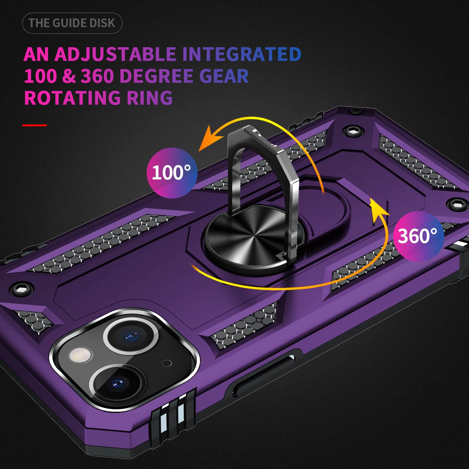 Addit Phone Case For Iphone 14 Case Iphone 14 Phone Case Woman, With Stand Ring, Support Magnet Car Mount, Military Grade, Heavy