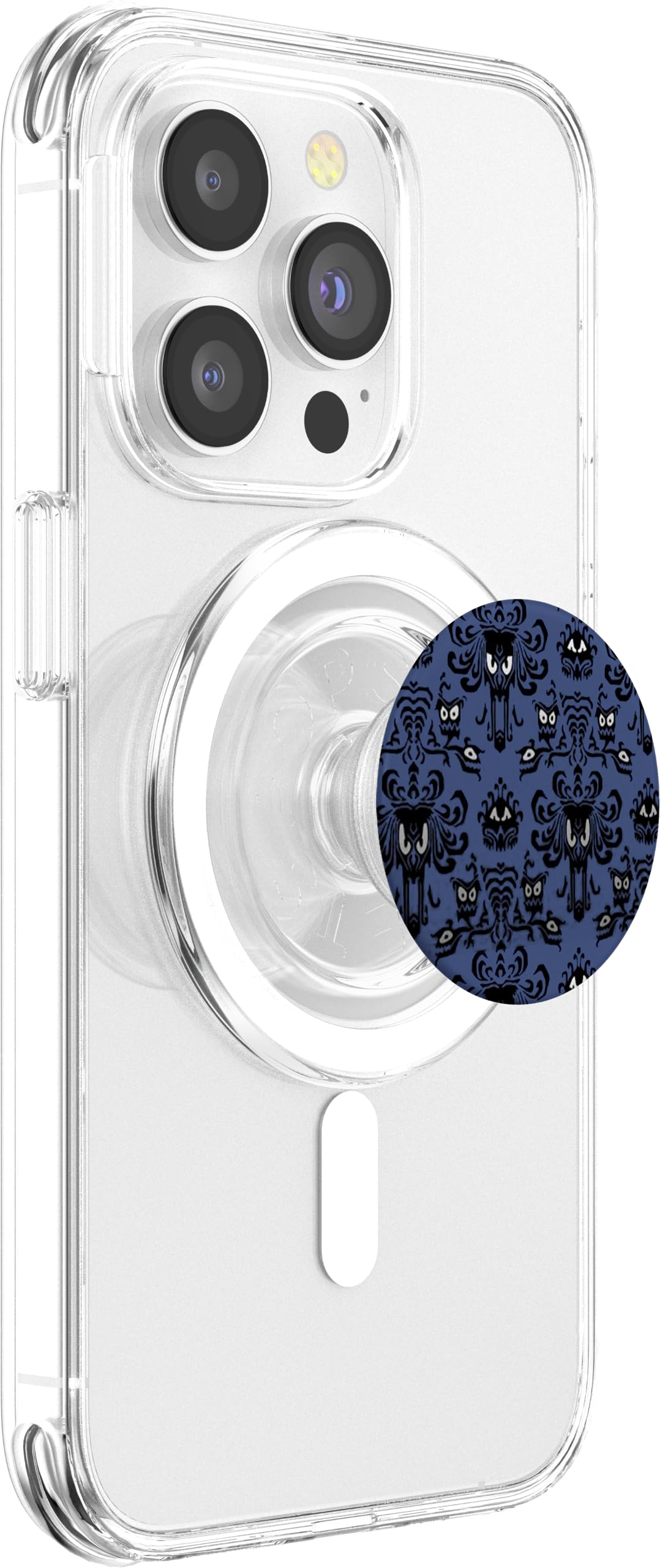 Spooky Wallpaper Halloween Pattern Purple Popsockets Popgrip: Swappable Grip For Phones & Tablets Popsockets Magsafe Popgrip For