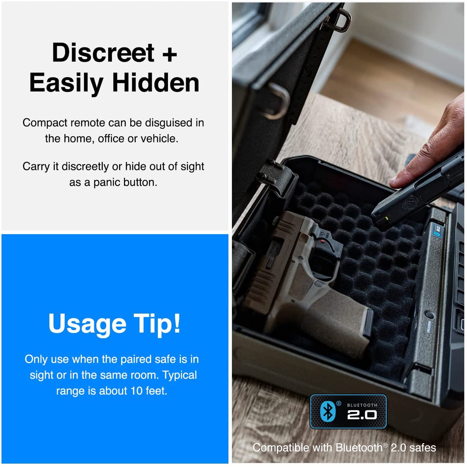 Vaultek Nano Key Bluetooth 2.0 Fast Access Safe Remote (Compatible With Bluetooth 2.0 Safes Only)
