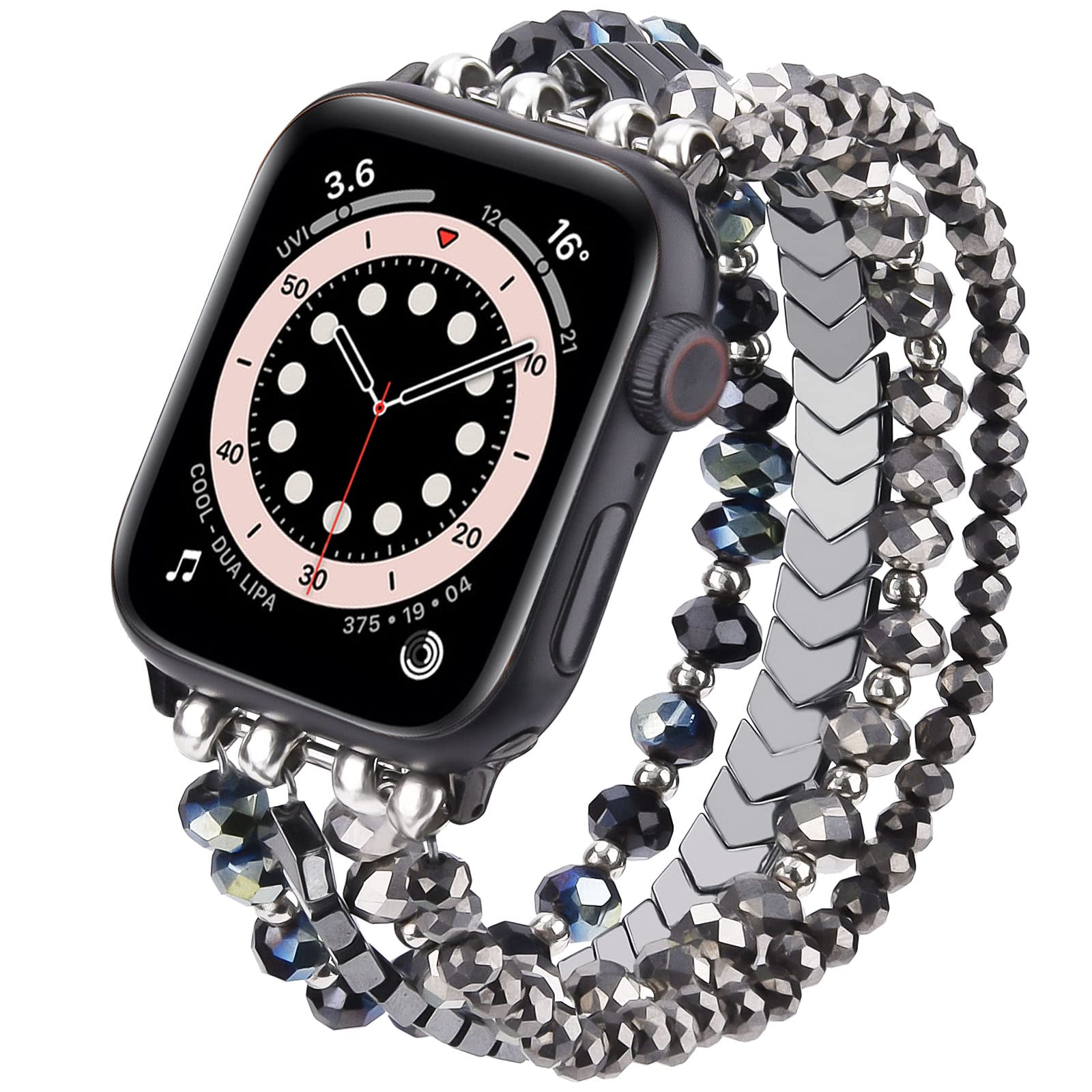 Mofree Beaded Bracelet Compatible With Apple Watch Band 40Mm/38Mm/41Mm/42Mm(Series10) 9/8/7/Se/6/5/4/3/2/1 Women Fashion Handmad