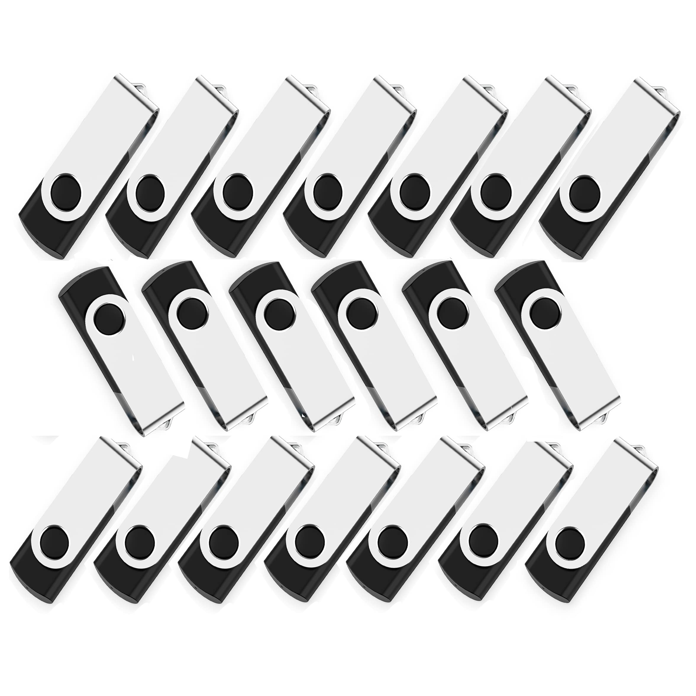 100 Pack 128Mb Usb Flash Drive Bulk Pack, Bulk Usb 2.0 Flash Drives Thumb Drive Swivel Memory Stick Jump Drive Pen Drive Zip Dri