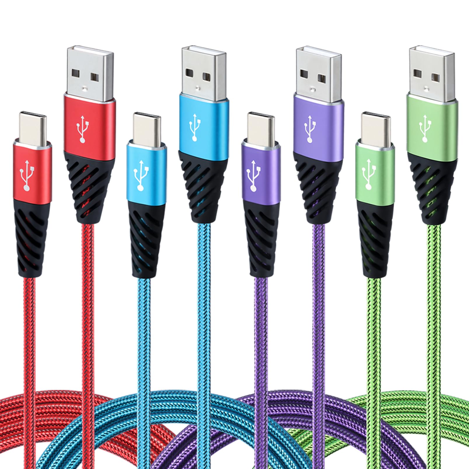 Bynccea Type C Charger Cable 10Ft 4 Pack Fast Charging Cord Usb A To Usb C Cell Phone Charger Nylon Braided Compatible With Sams