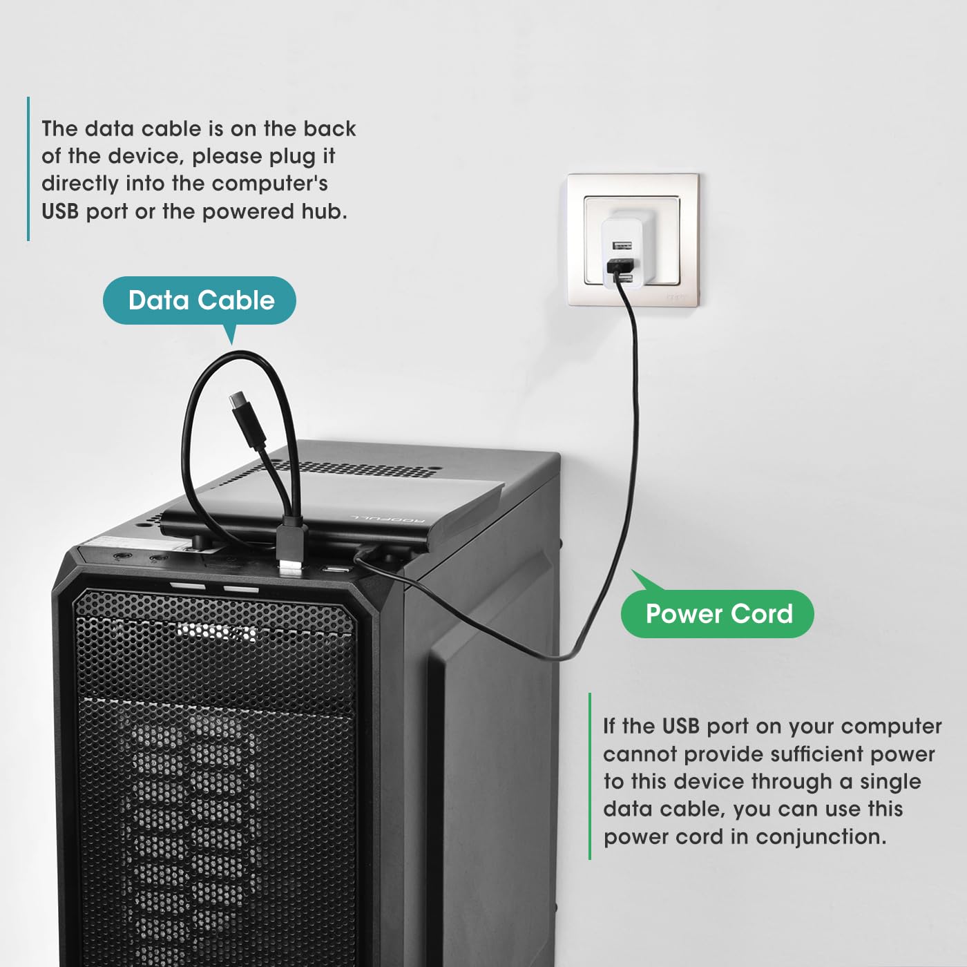 Roofull External Cd Dvd +/ Rw Drive Usb 3.0 & Usb C Portable Cd/Dvd Rom Player Burner Reader Writer Rewriter Optical Disc Drive