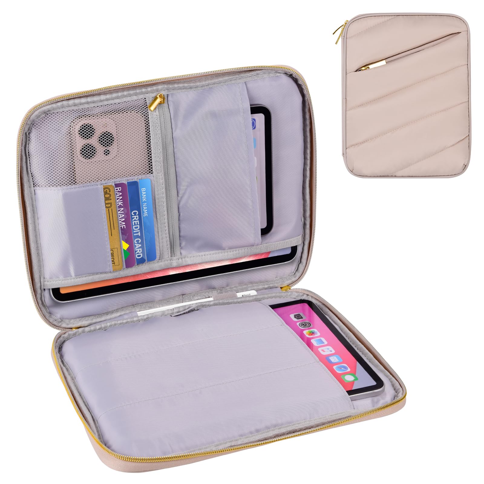 Puffy Ipad Sleeve Case 11 Inch, Padded Tablet Bag For Ipad Pro 11 In (M4), Ipad 10.9 (10Th Gen), Ipad Air 11 In (M2), Galaxy Tab