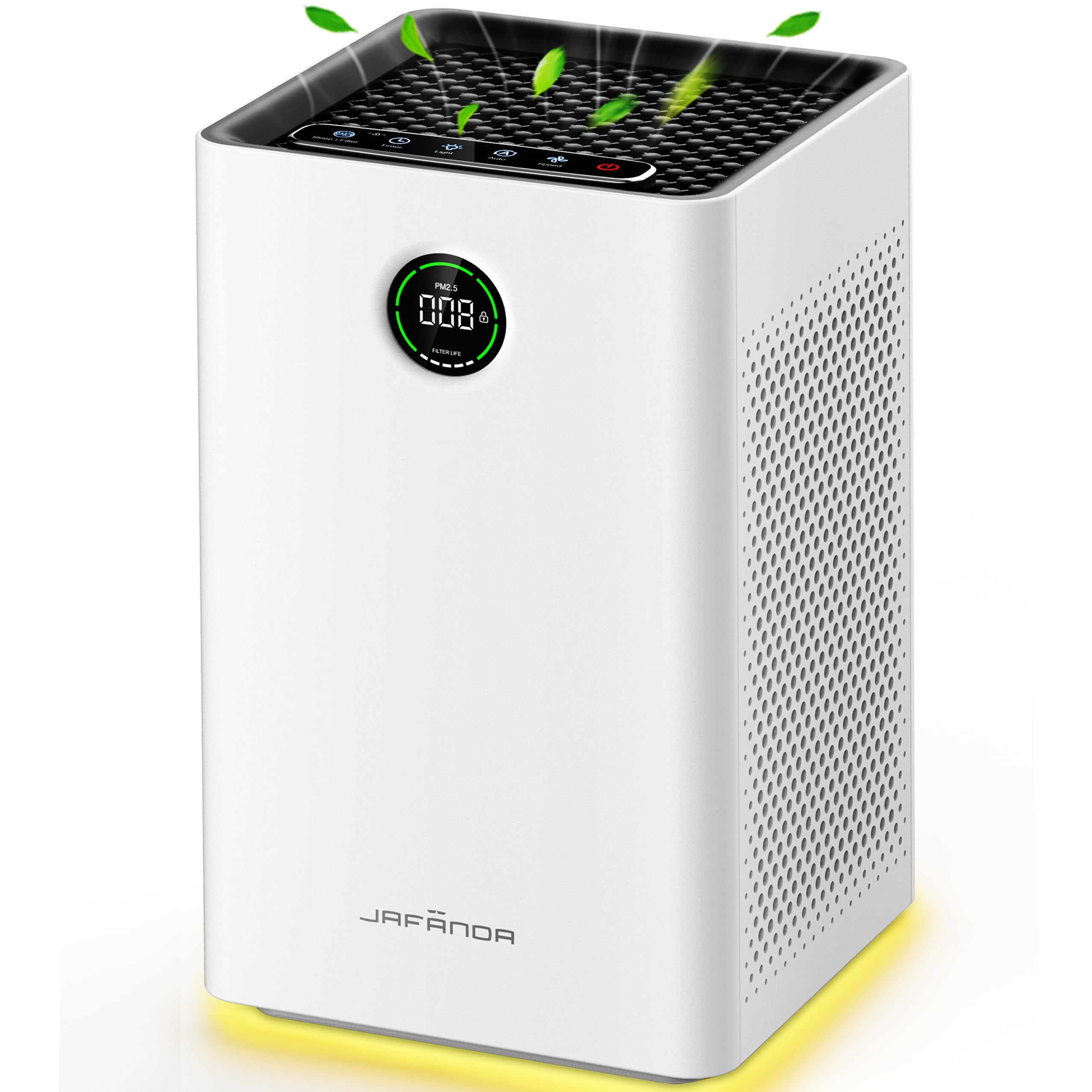 Jafnda Air Purifiers for Home Large Room Up To 1190ft, True HEPA 13 Filter, Activated Carbon Remove 99.97% Dust Smoke Odor Polle