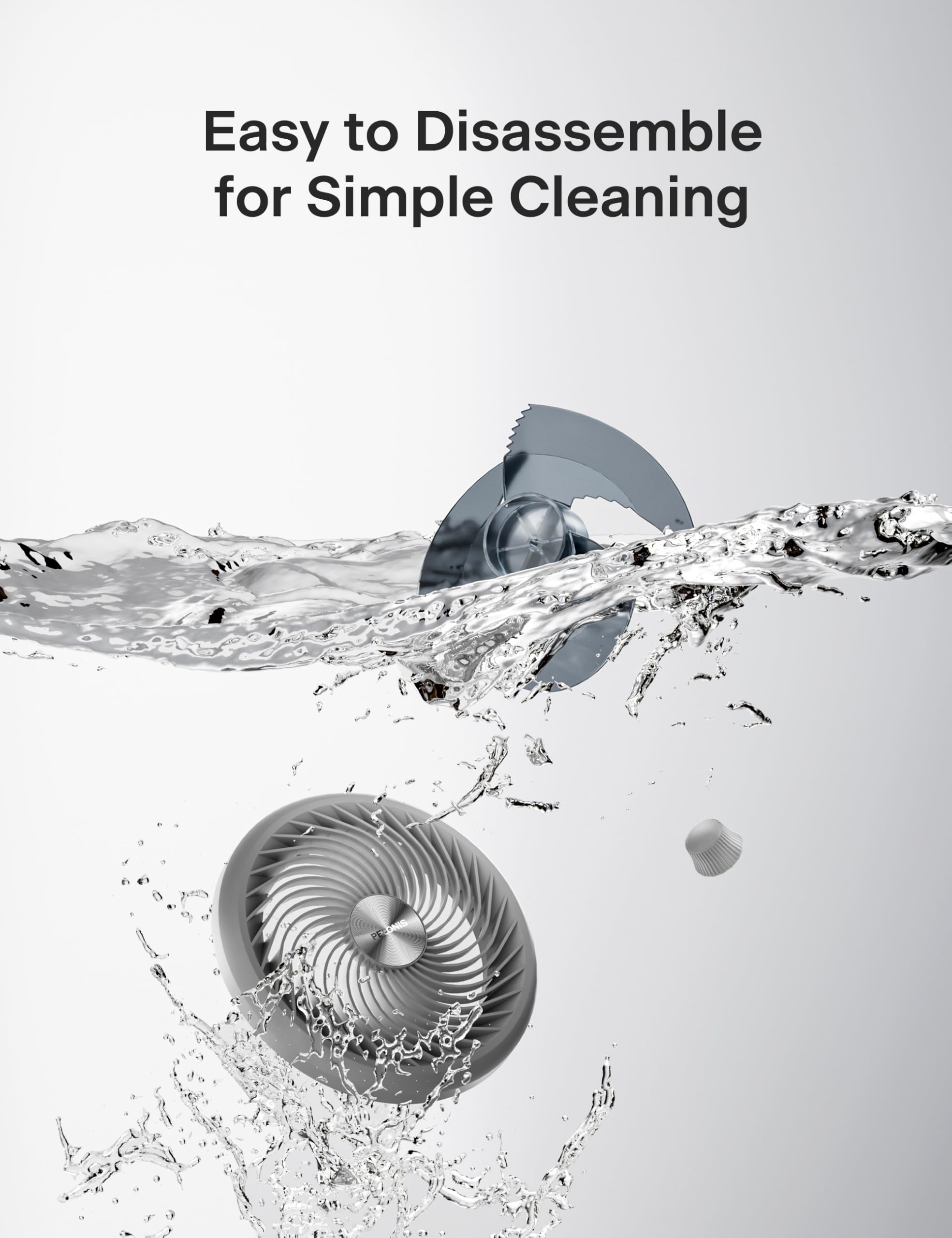 Pelonis 2 In 1 Aerofan, Table Fan & Pedestal Fan, 22Ft/S, Omniflow (135?+90?Auto Oscillation), 23 Db Quiet Floor Fan With 3 Spee