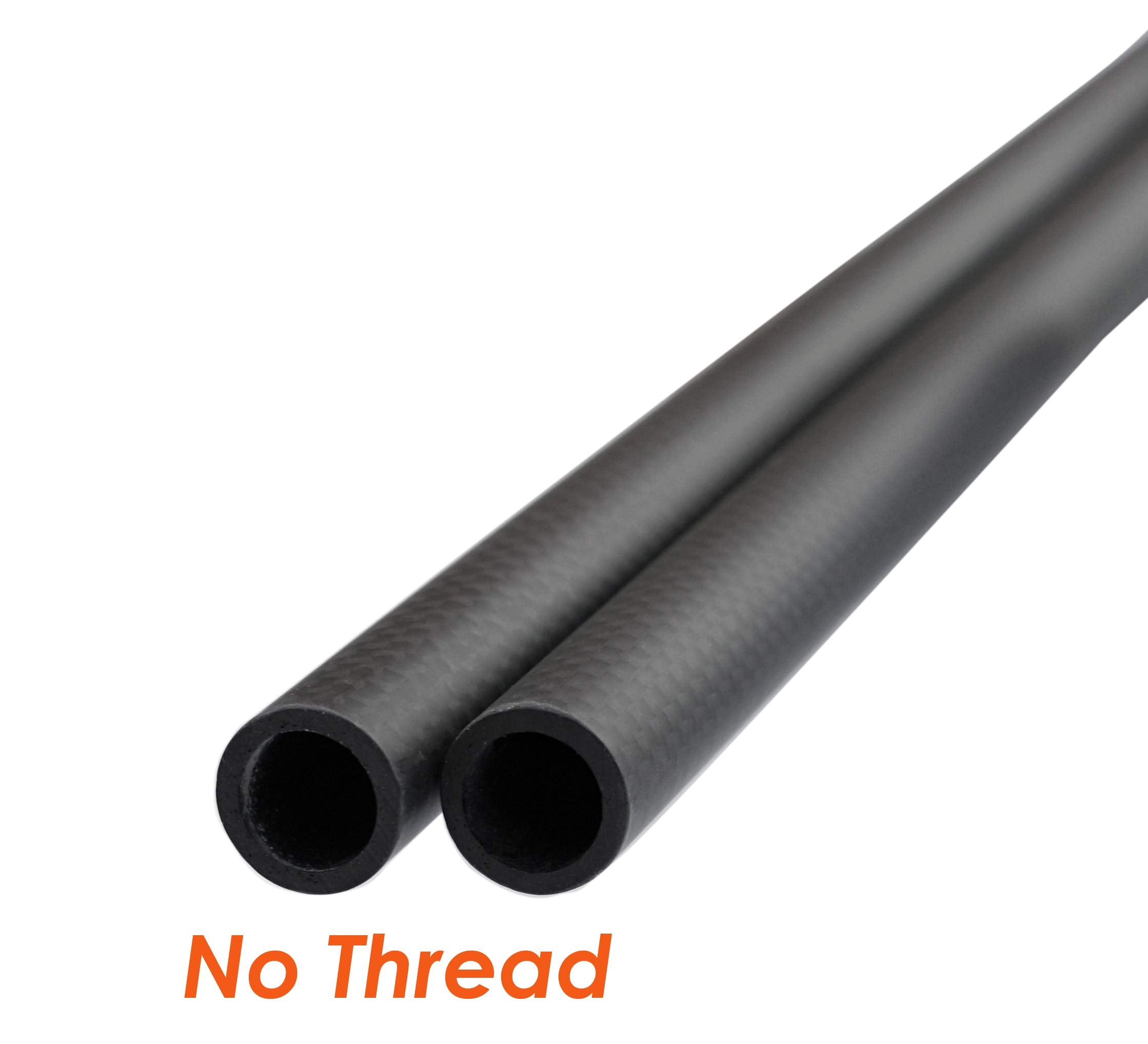 (2 Pcs) 40Cm 16 Inch Carbon Fiber Light Weight 15Mm Rods For Rail Rod Support Systems, Fits 15Mm Mattebox, Follow Focus Shoulder