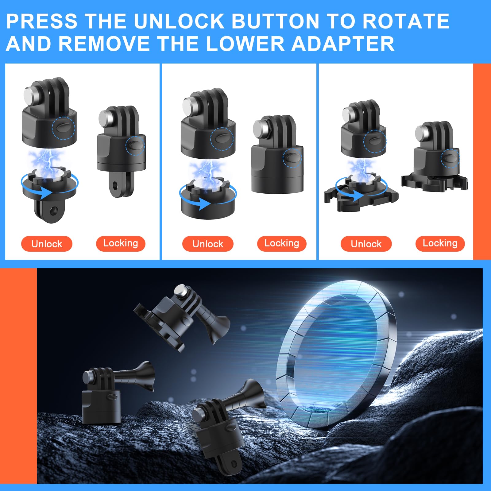 Hongdak 70In1 Upgrade Action Camera Accessories Kit Compatible With Gopro Hero 13 12 11 10 9 8 7 6 5 4 3 3+ Max 11 Mini Insta360