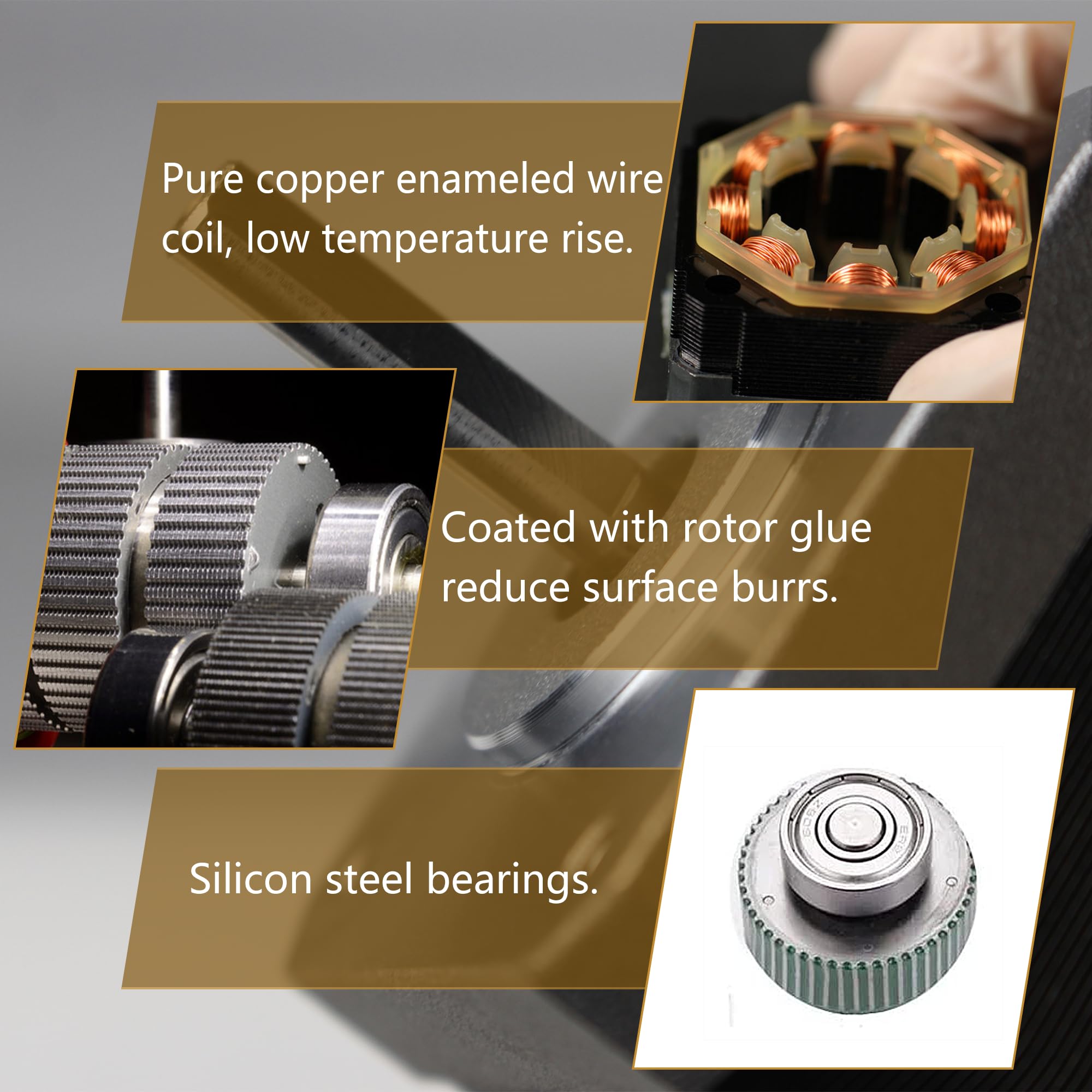 Cnctopbaos Nema17 Stepper Motor,78Oz In 48Mm 1.8A 1.8Degree,2 Phase High Torque Hybrid Cnc Stepper Motor,4 Lead Wire For Cnc Rou
