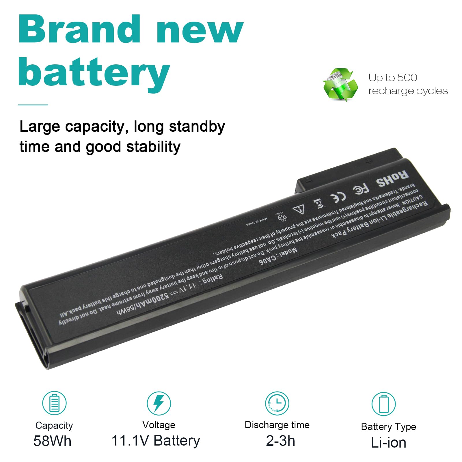 Tree.Nb Ca06 Ca06Xl Battery For Hp Probook 640 645 650 655 G0 G1, Fits Hp Spare 718677 421 718678 421 718755 001 718756 001 Hstn