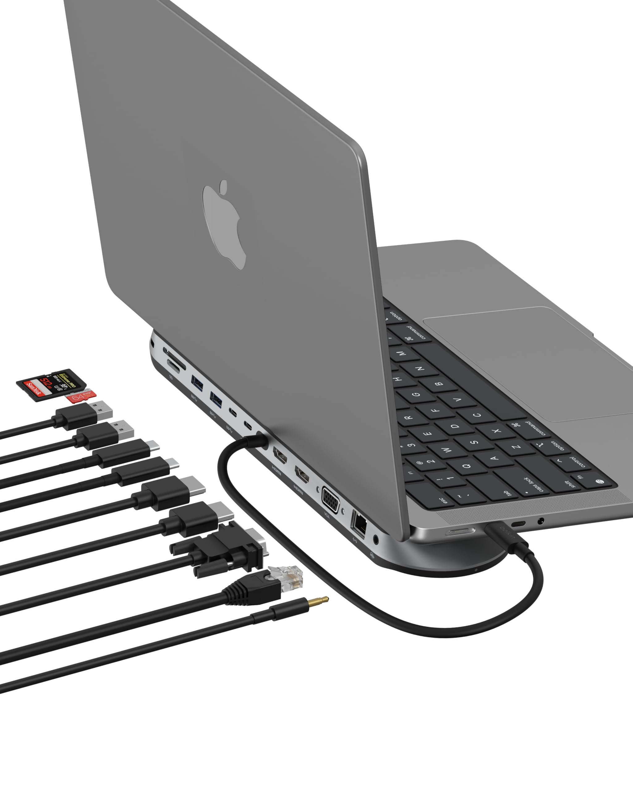 Belkin Connect 11 in 1 Universal USB C Pro Dock w/ 3 Monitor Support, Silicon Motion Technology   Works with Mac, Windows, and Chromebook   100W PD w/ 10Gbps Transfer Speeds & 2.5Gbps Ethernet   Grey