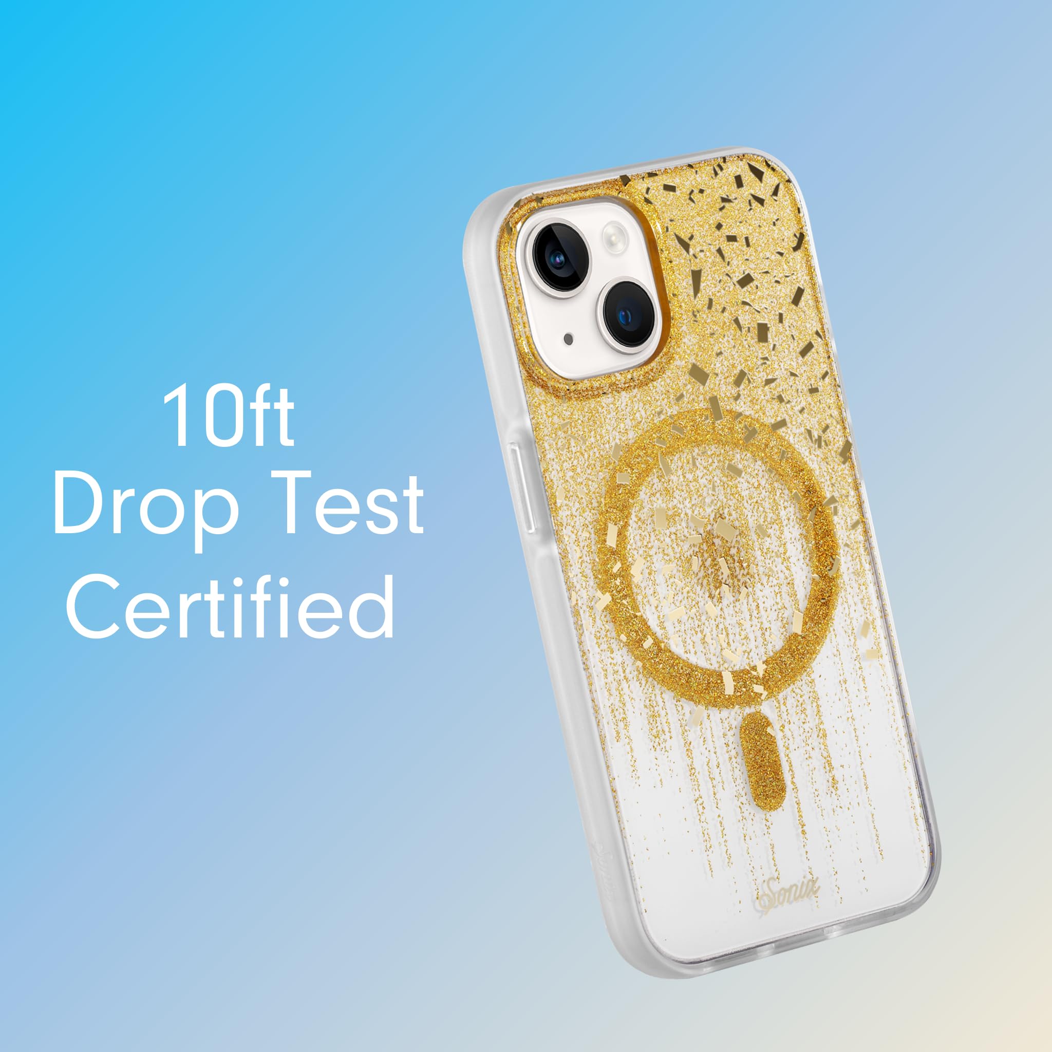 Sonix Case For Iphone 15 Plus/Iphone 14 Plus | Compatible With Magsafe | 10Ft Drop Tested | Drippin' Gold