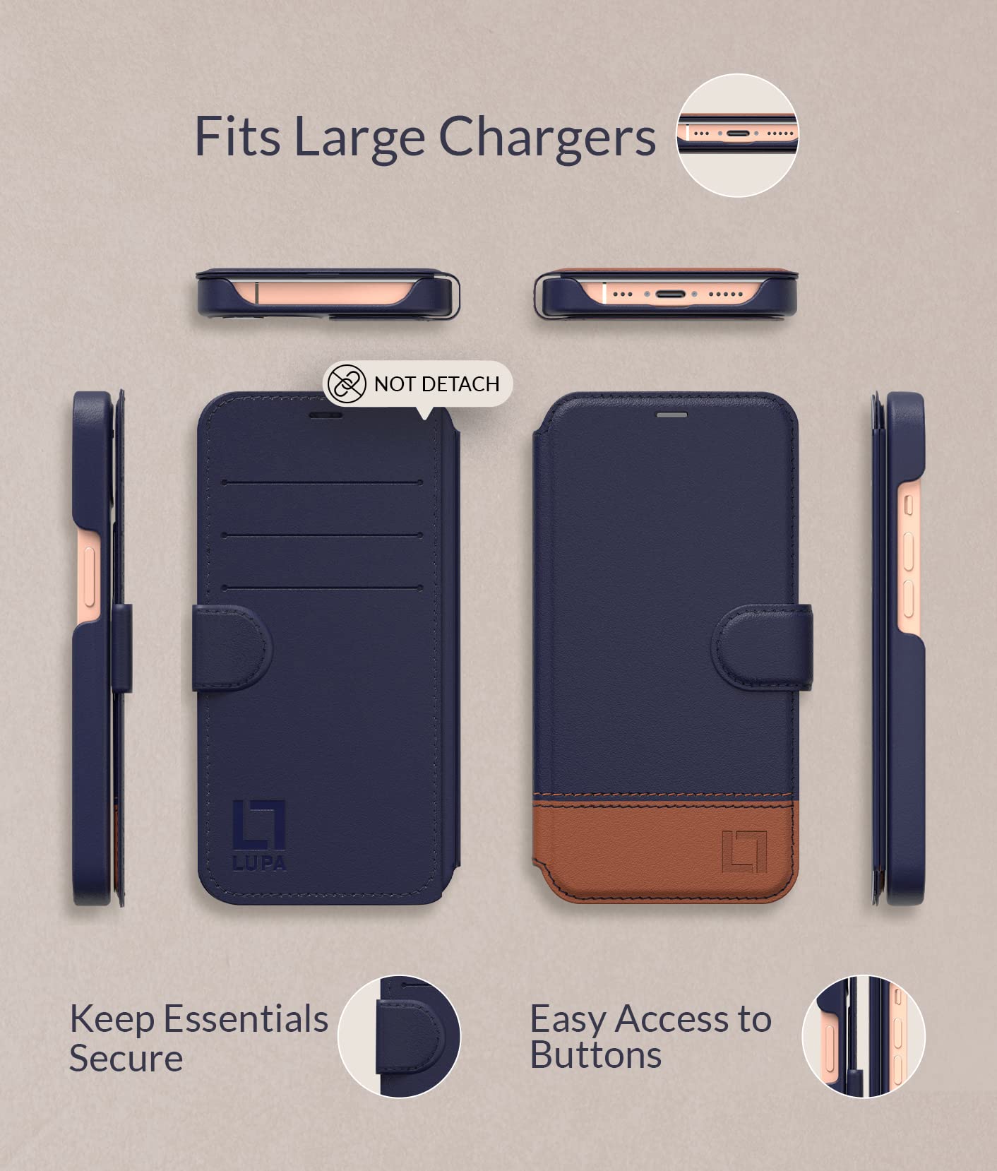 Lupa Legacy Iphone 13 Pro Max Case Wallet   Case With Card Holder   [Slim + Durable] For Women And Men   Flip Cell Phone Case