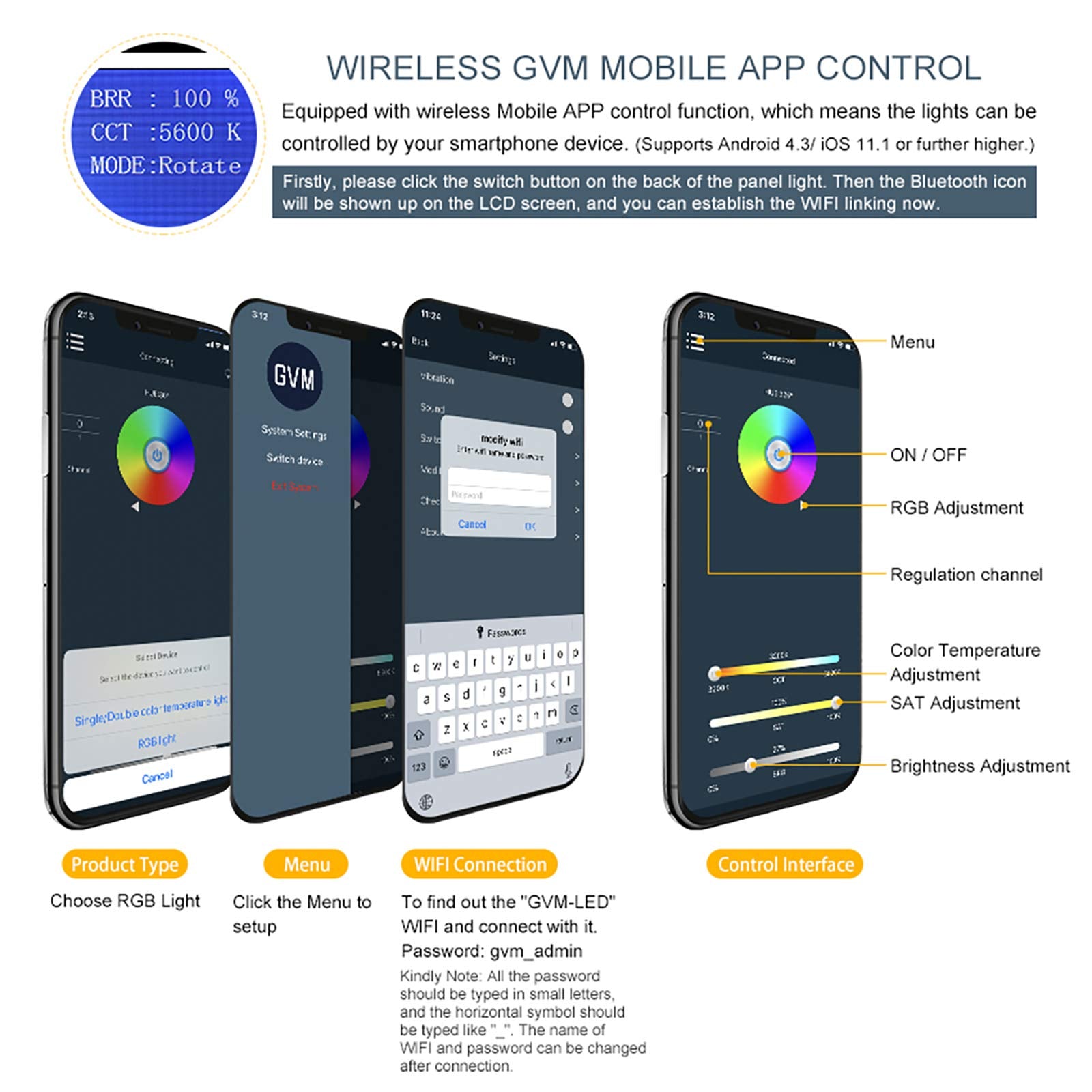 Gvm Rgb Video Lights With App Control, 50W Full Color Studio Video Lighting Kit, Led Video Lights For Youtube Photography Lighti