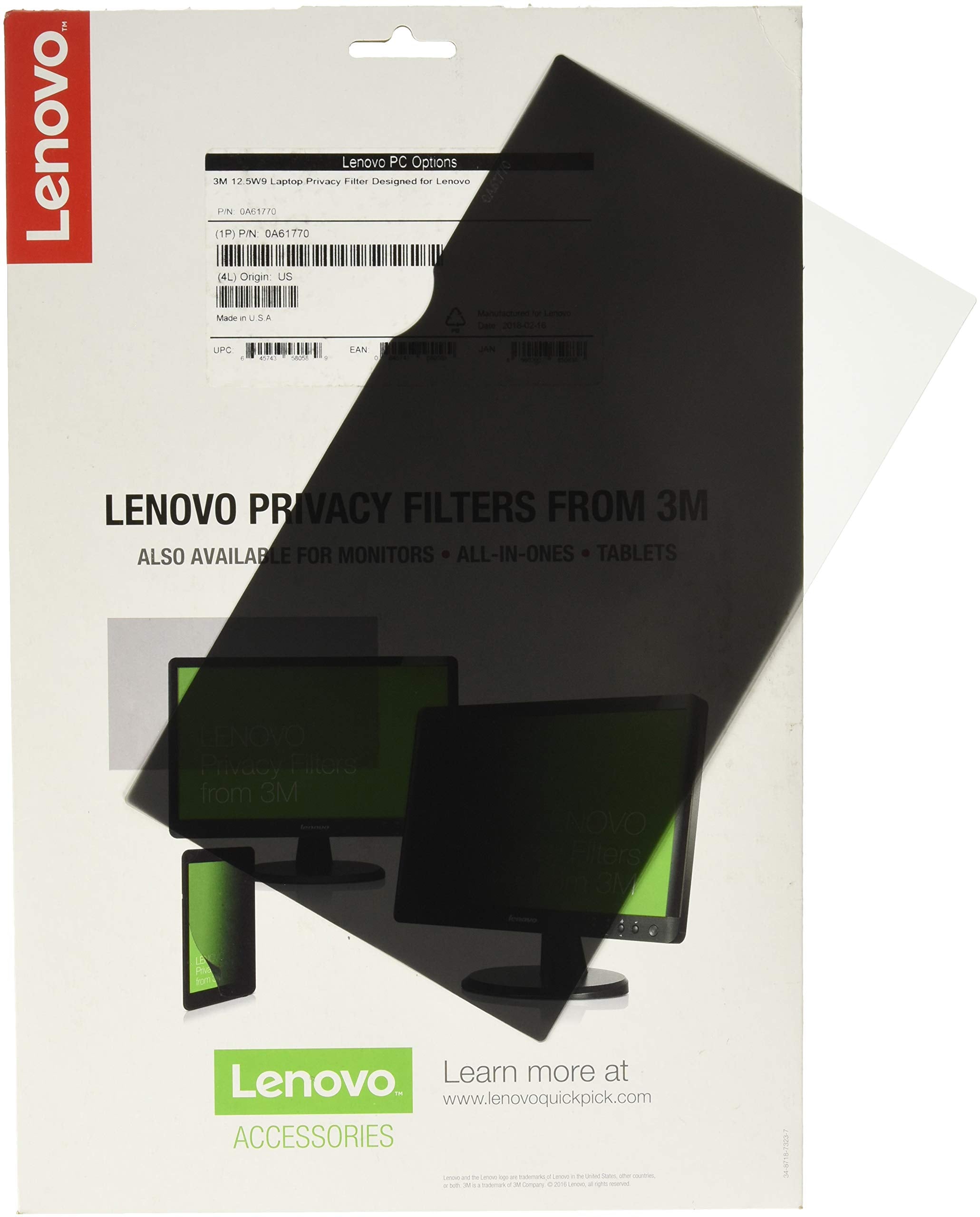 Lenovo 0A617703M 12.5W Privacy Filter From