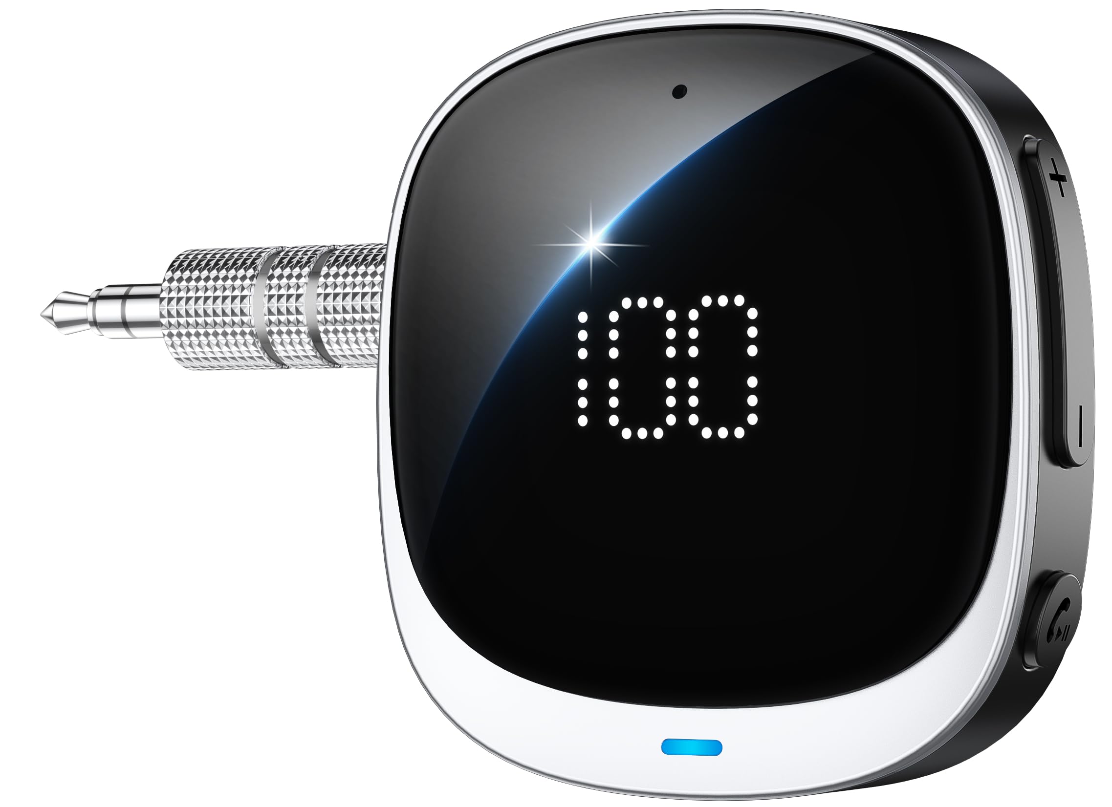 Comsoon Aux Bluetooth Adapter For Car, [Led Screen] Bluetooth 5.3 Receiver For Speaker/Home Stereo/Wired Headphones, 3.5Mm Wirel