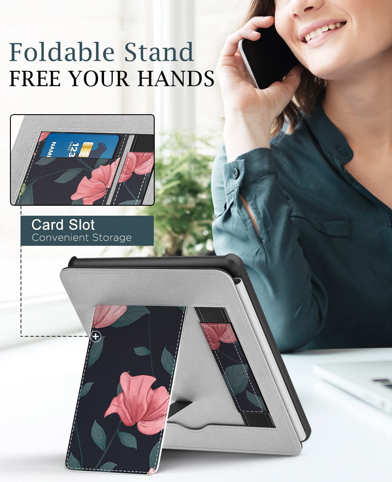 Moko Case For 6.8'' Kindle Paperwhite (11Th Generation 2021) And Kindle Paperwhite Signature Edition, Lightweight Pu Leather Cov