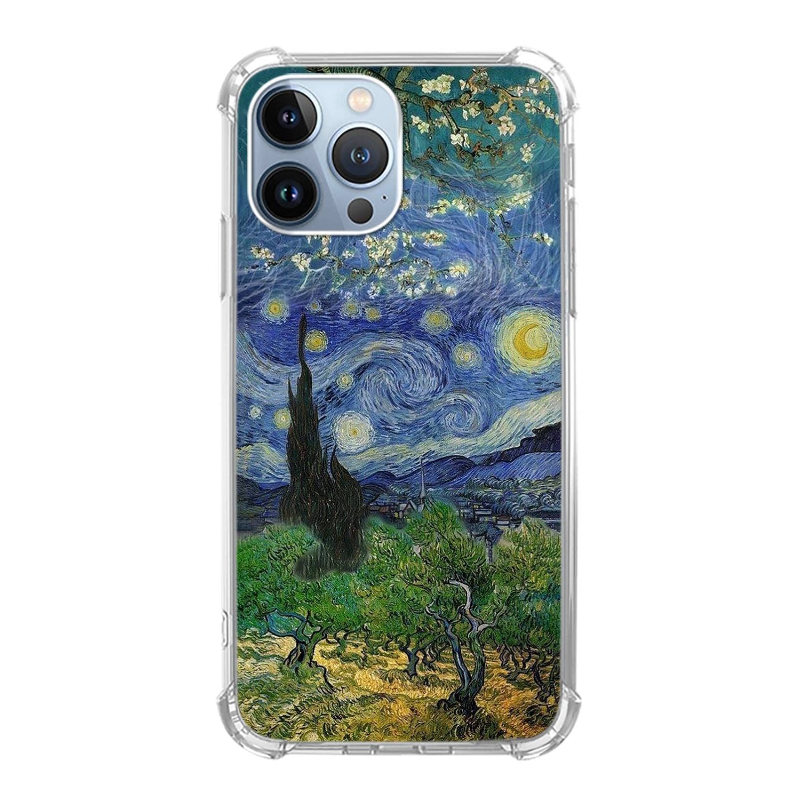 Wizeyake Van Gogh Paintings Phone Case Compatible With Iphone 13 Pro Max, Three Artworks From Van Gogh Art Trendy Cool Girl Boy 